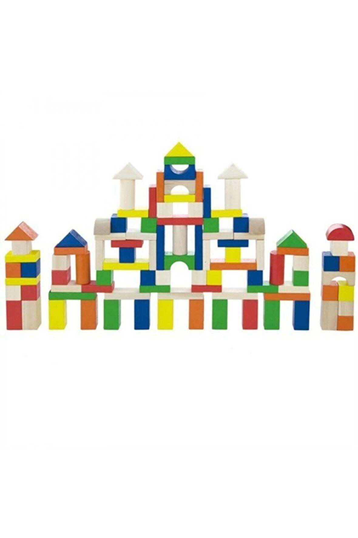 Vigatoys Renkli Ahşap Blok-100 Parça