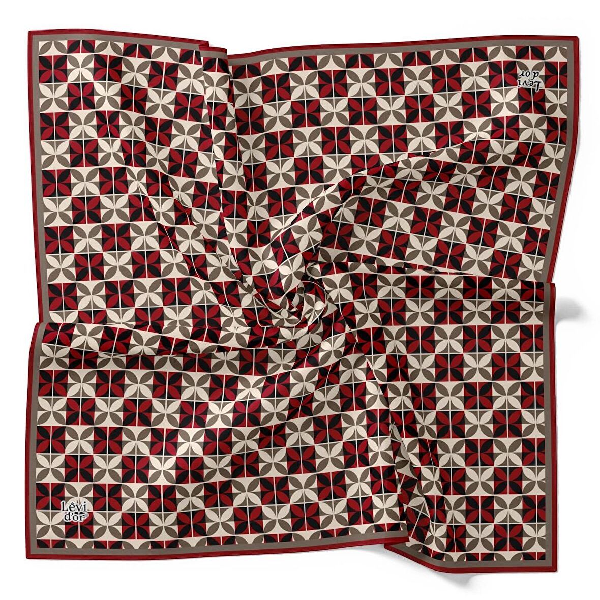 90 X 90 Levidor - Polyester- Kristal Eşarp -02964 - 4