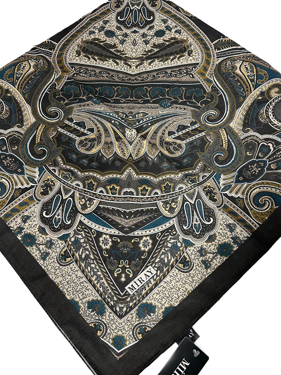 120x120 Etnik Desenli Soft Pamuk Eşarp - 04919
