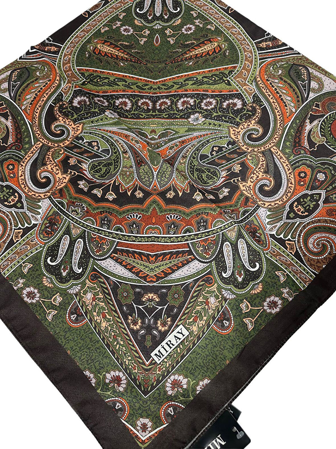 120x120 Etnik Desenli Soft Pamuk Eşarp - 04918