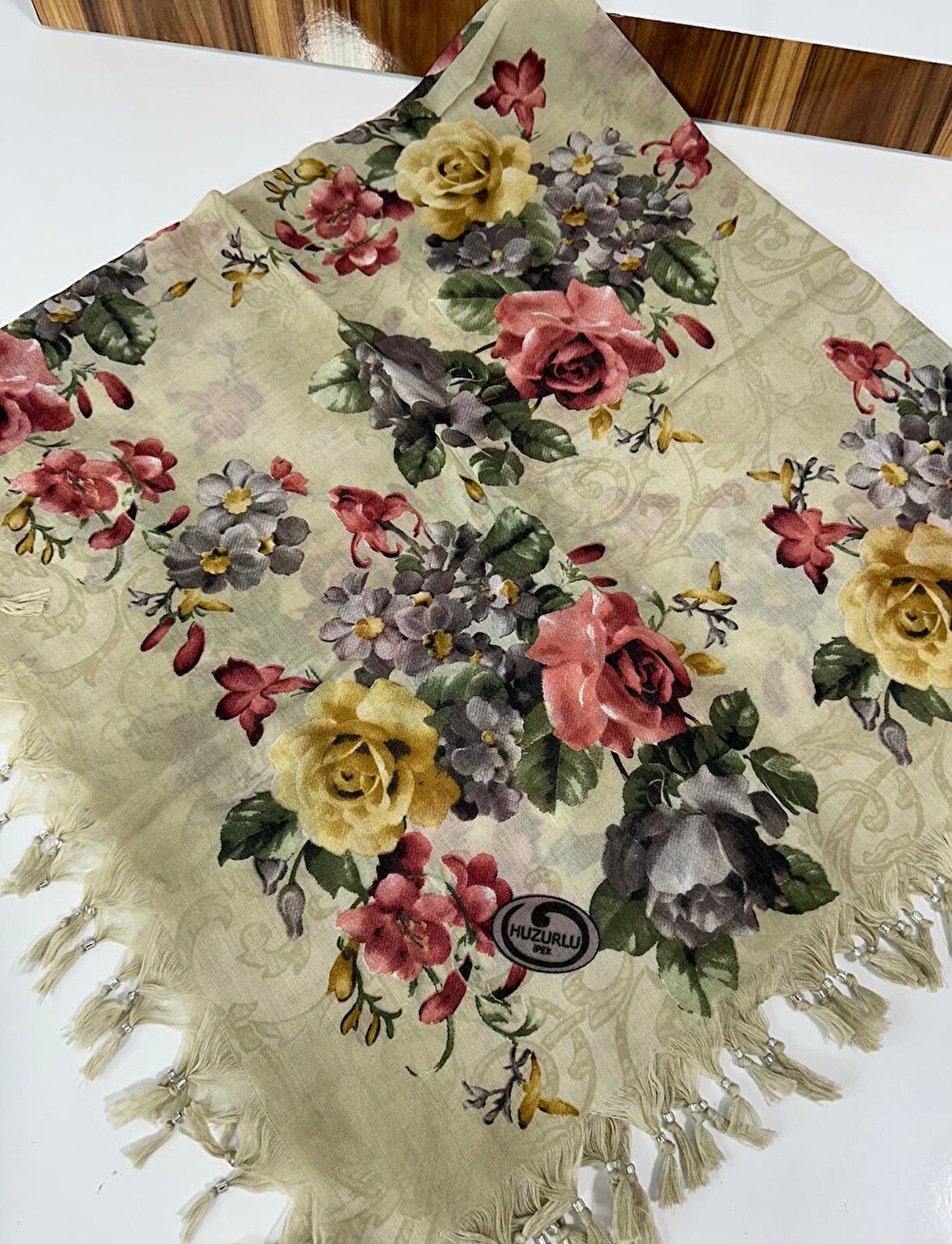 Sökme Boncuklu Pamuk Yazma - 05648