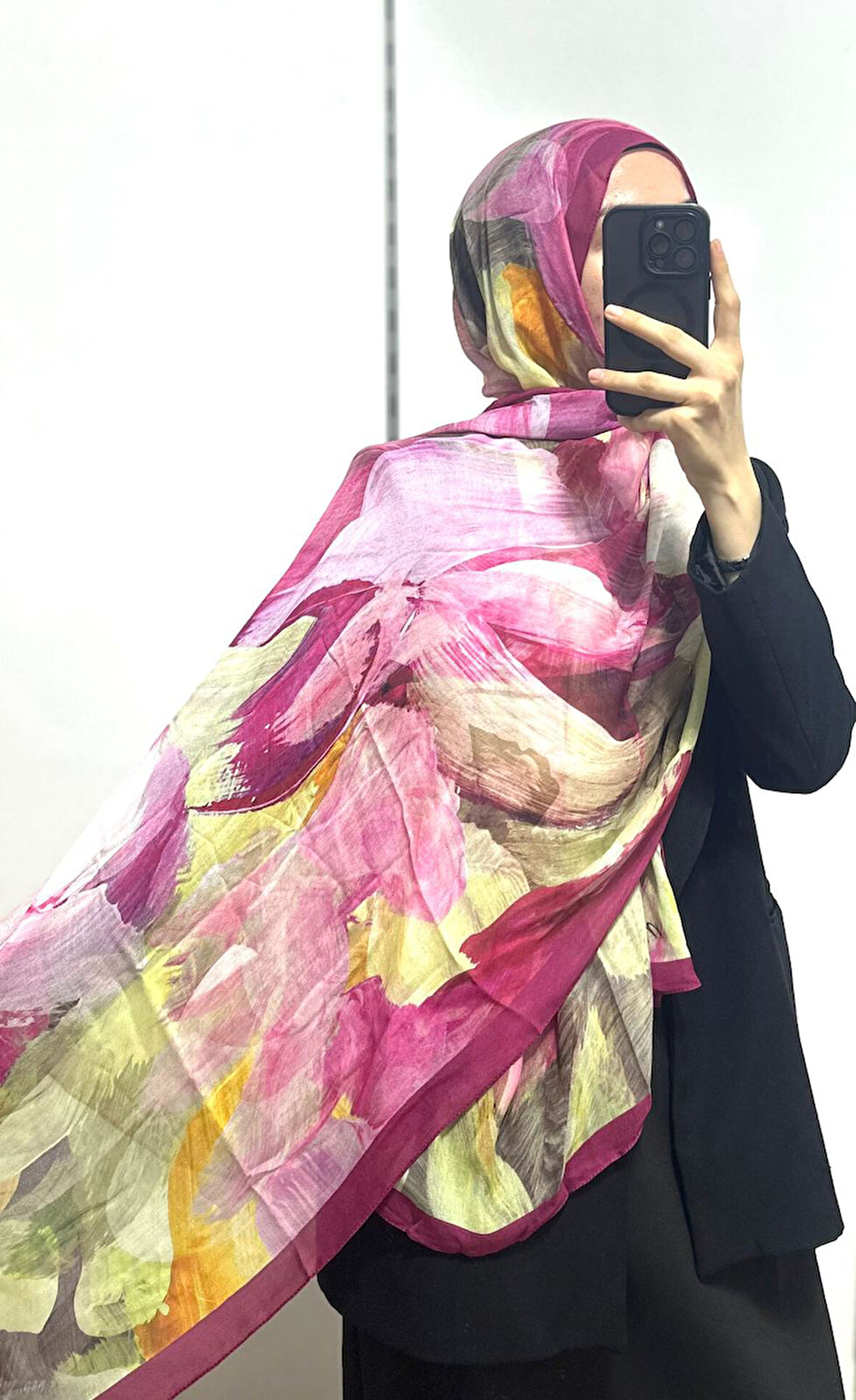 Desenli Organik Alegra Rami Şal - 5654