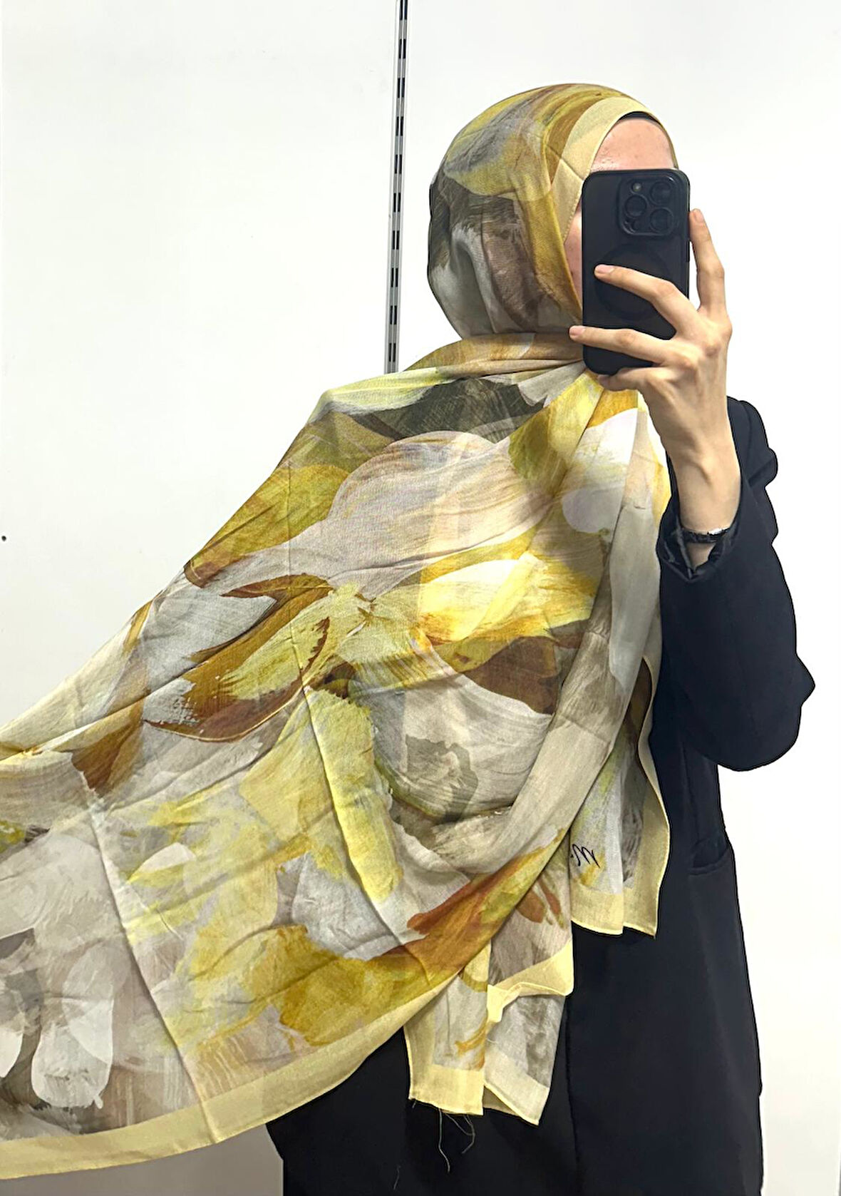 Desenli Organik Alegra Rami Şal - 5655