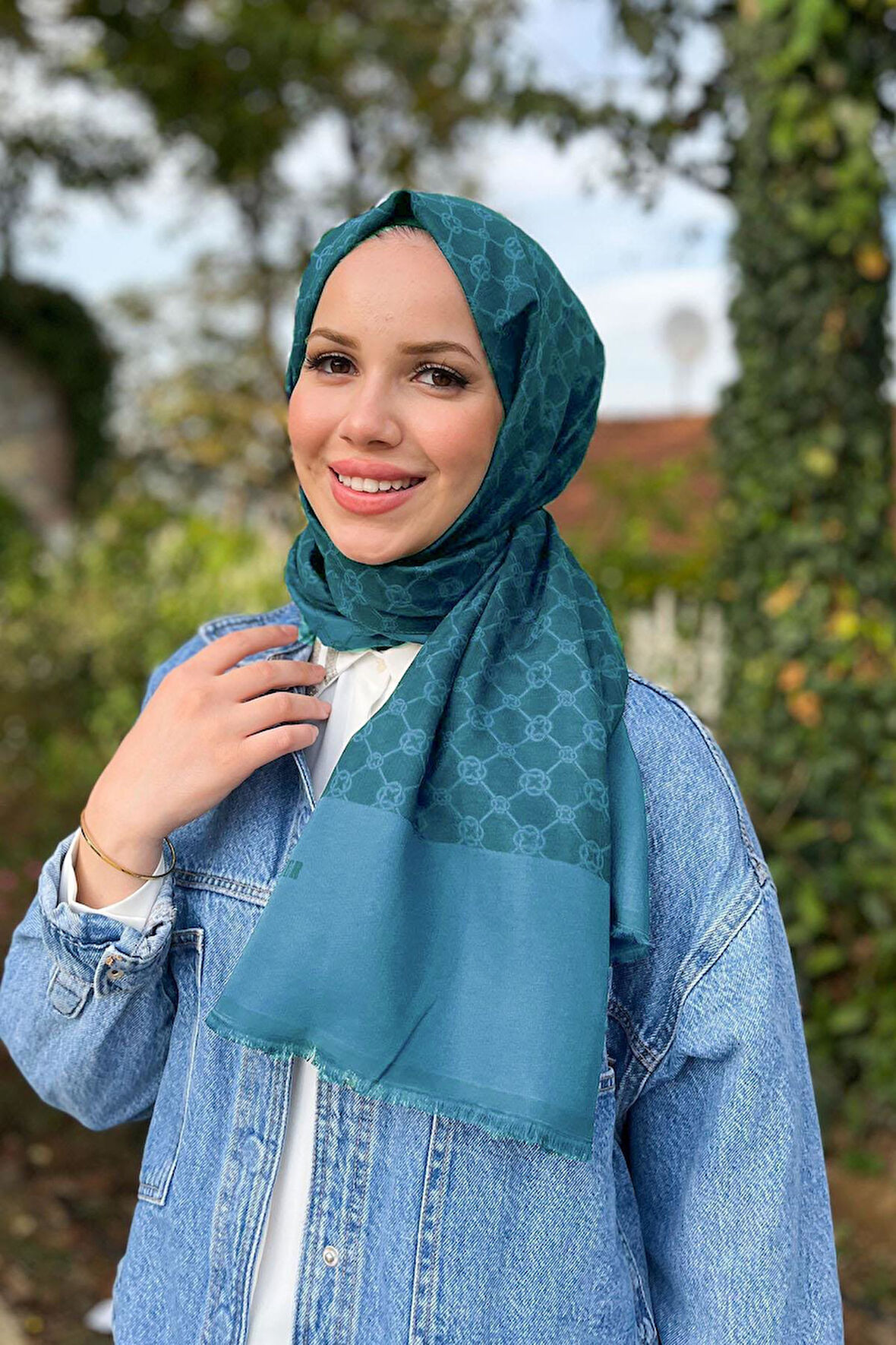 Elegance Monogram Şal - 1090100-923