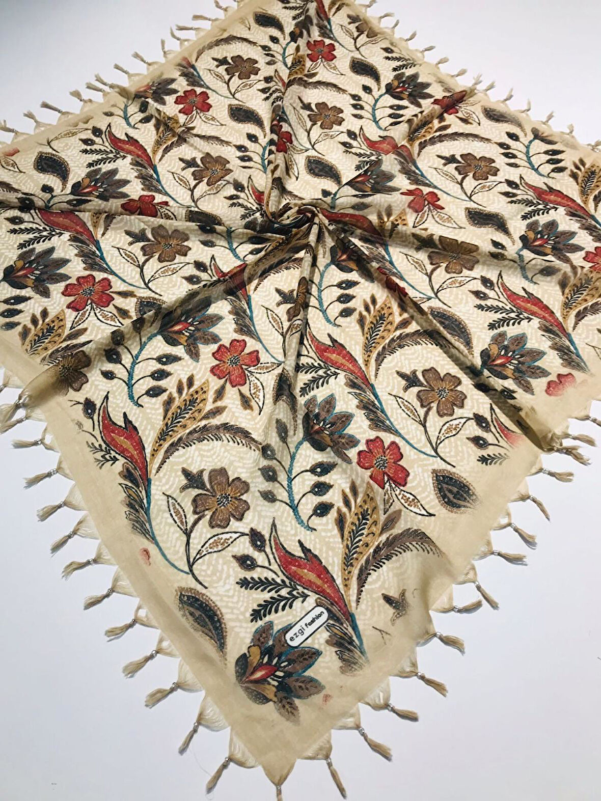 Sökme Boncuklu Pamuk Yazma - 05832