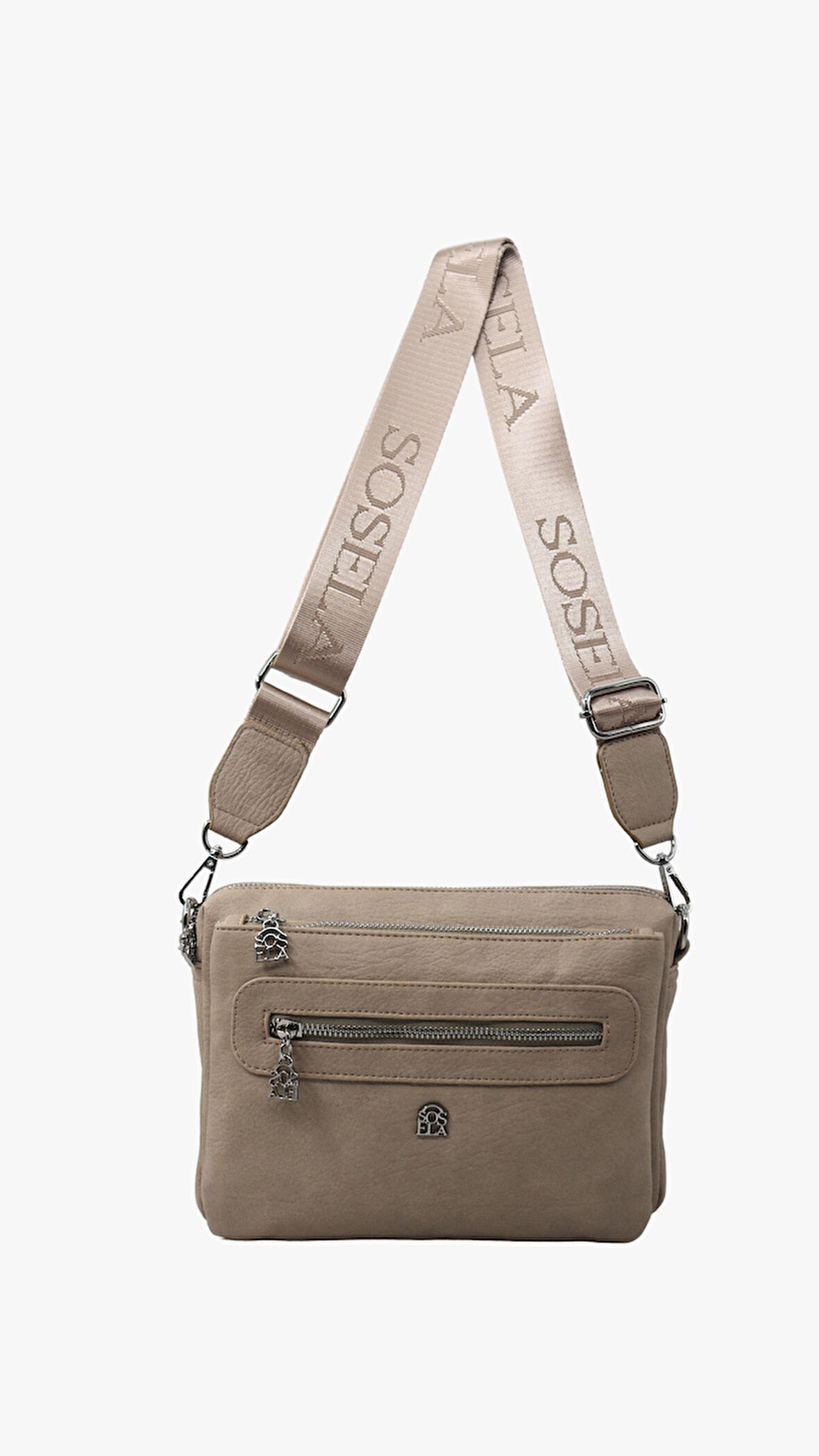 67-7175 Kadın Çarpraz Askılı Çanta-Kum