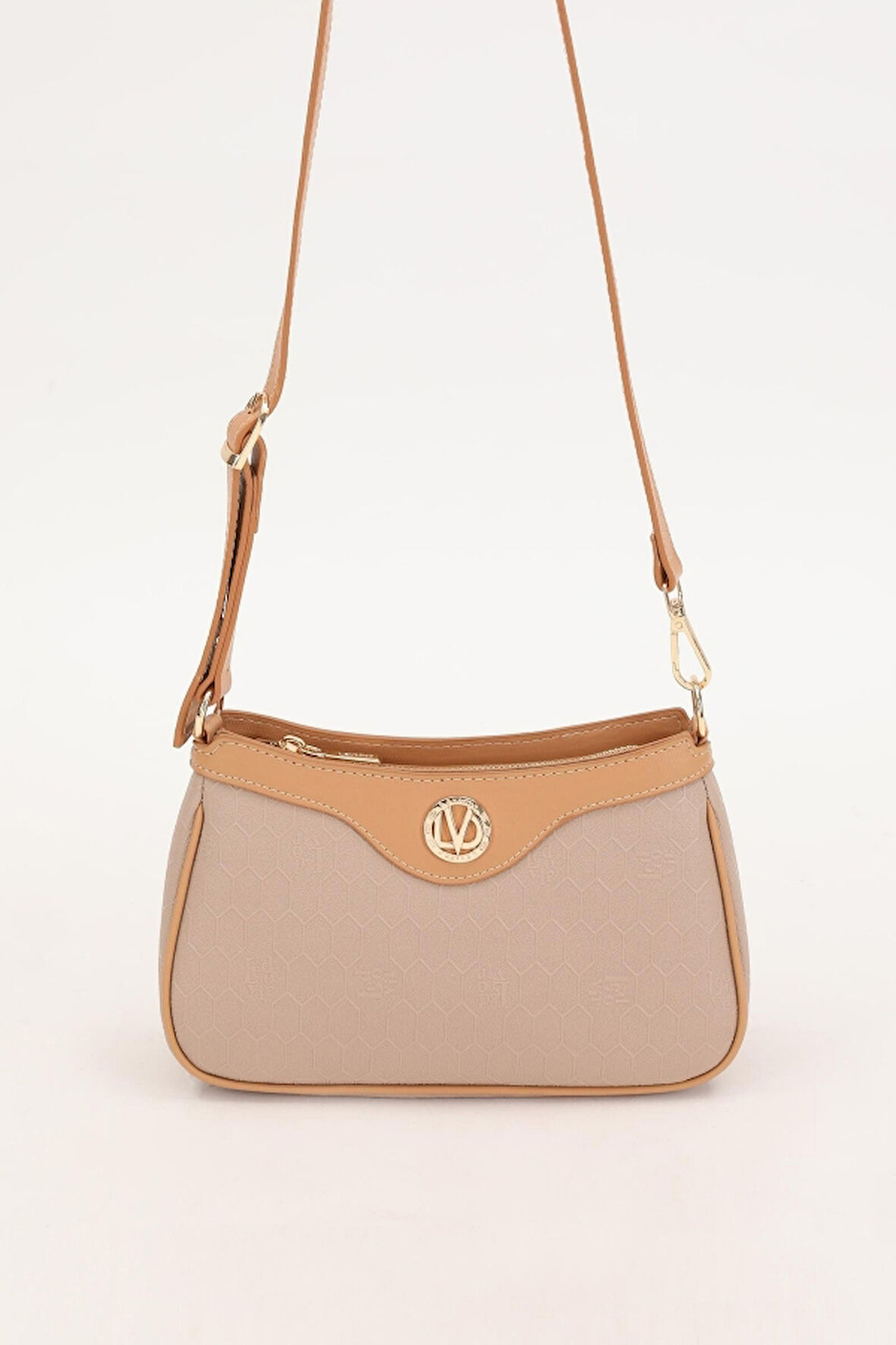 Fermuarlı Petek Desen Kadın Omuz Çantası 930210