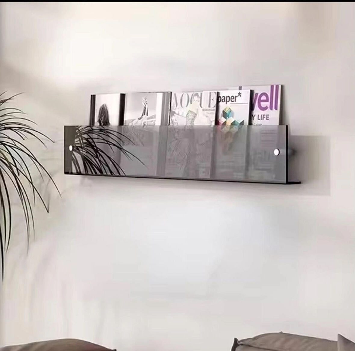 Dekoratif Kitap Raf (Transparan Füme 70cm)
