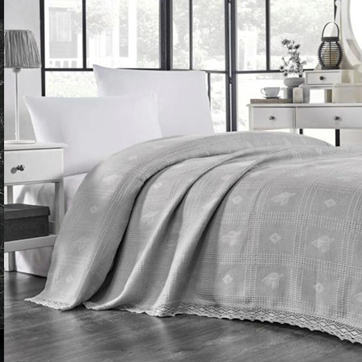 Lodos Home %100 Pamuklu Çift Kişilik Pike – 220x240 cm