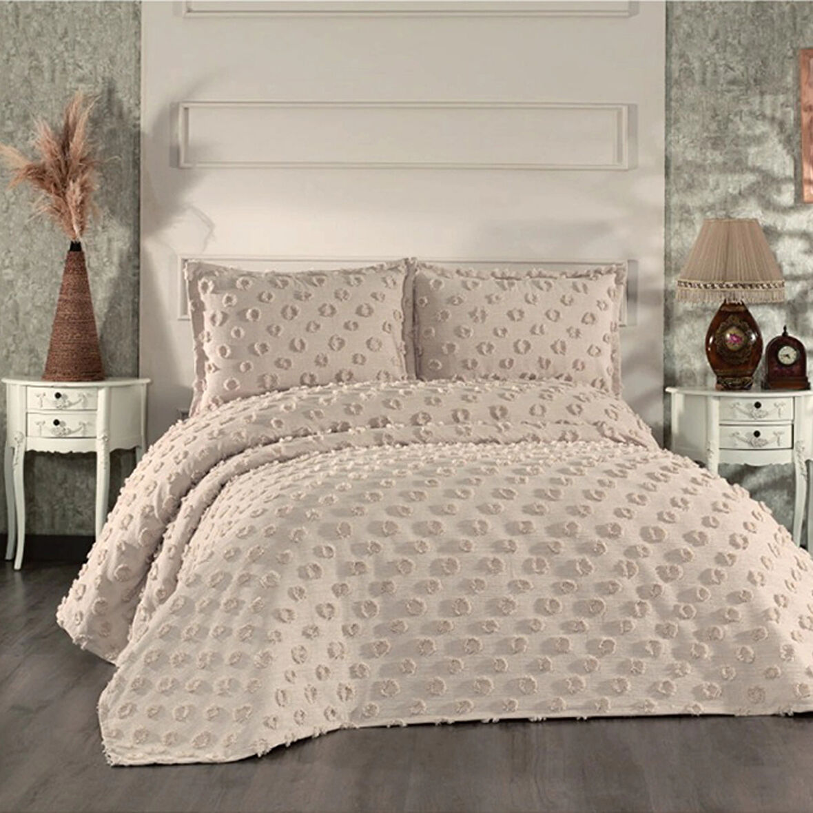 Lodos Home Harem Serisi Şönil Yatak Örtüsü Takımı Çift Kişilik 240x260 cm + 2 Yastık Kılıfı