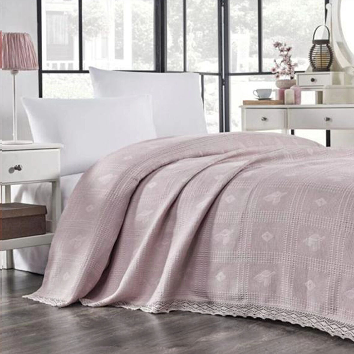 Lodos Home %100 Pamuklu Çift Kişilik Pike – 220x240 cm