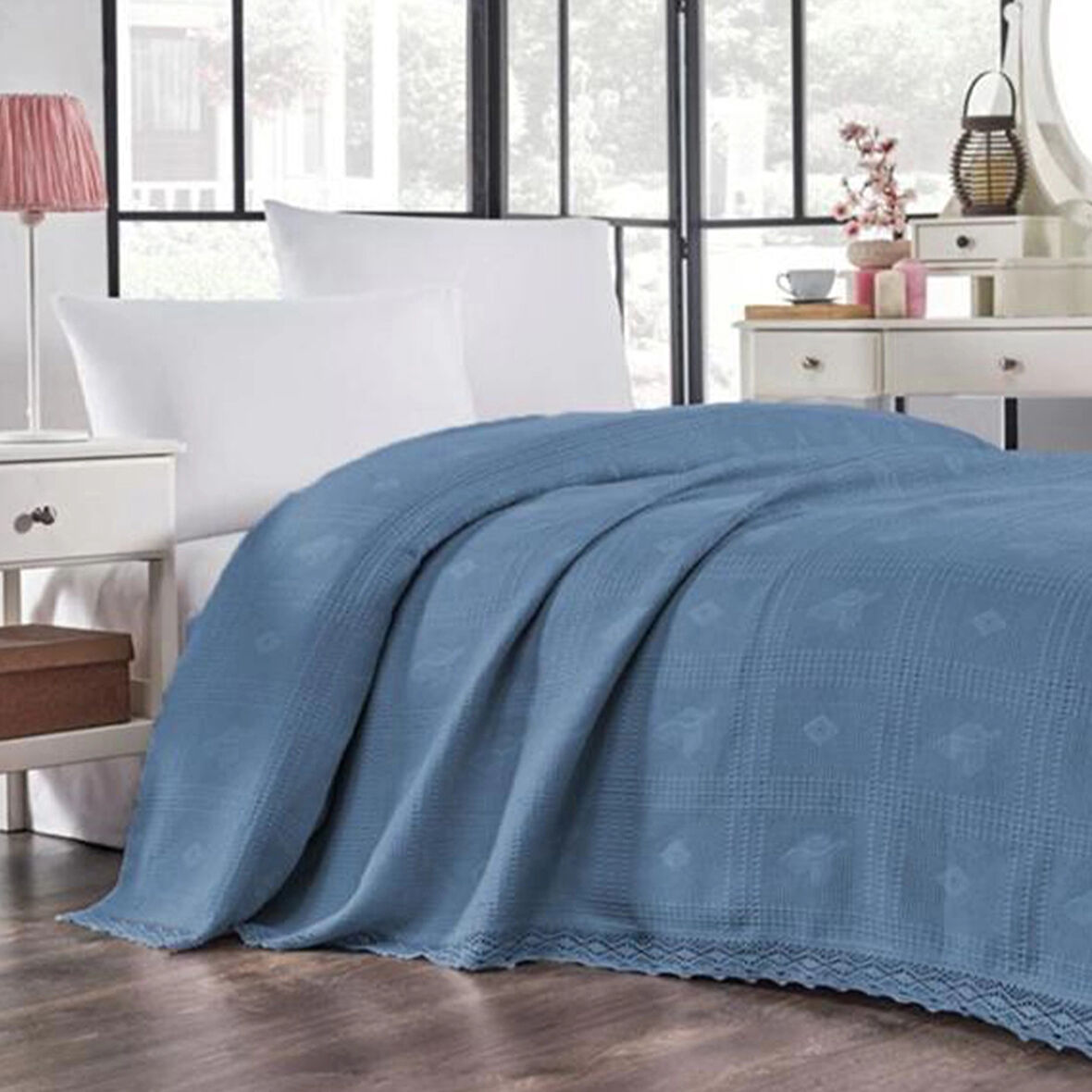 Lodos Home %100 Pamuklu Çift Kişilik Pike – 220x240 cm