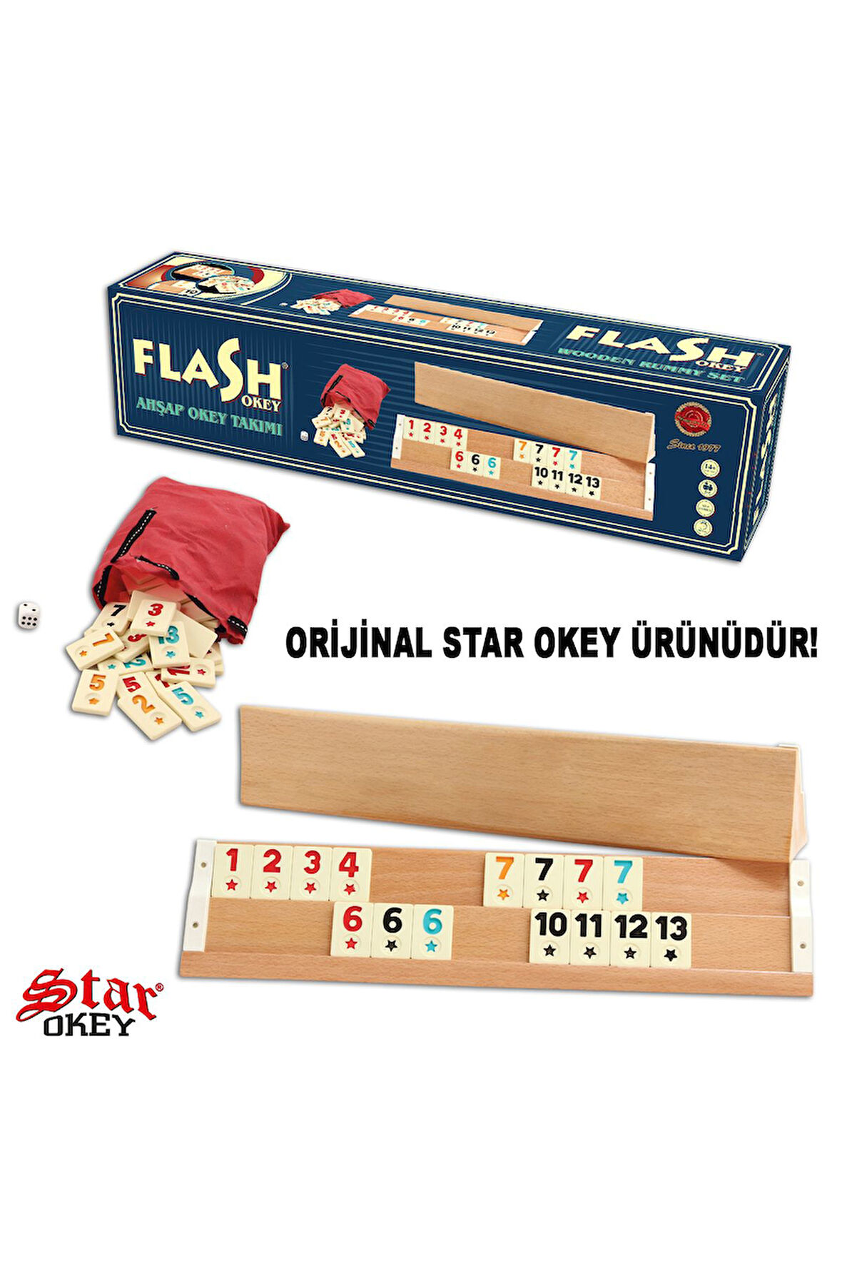 Flash Ağaç Okey Takımı
