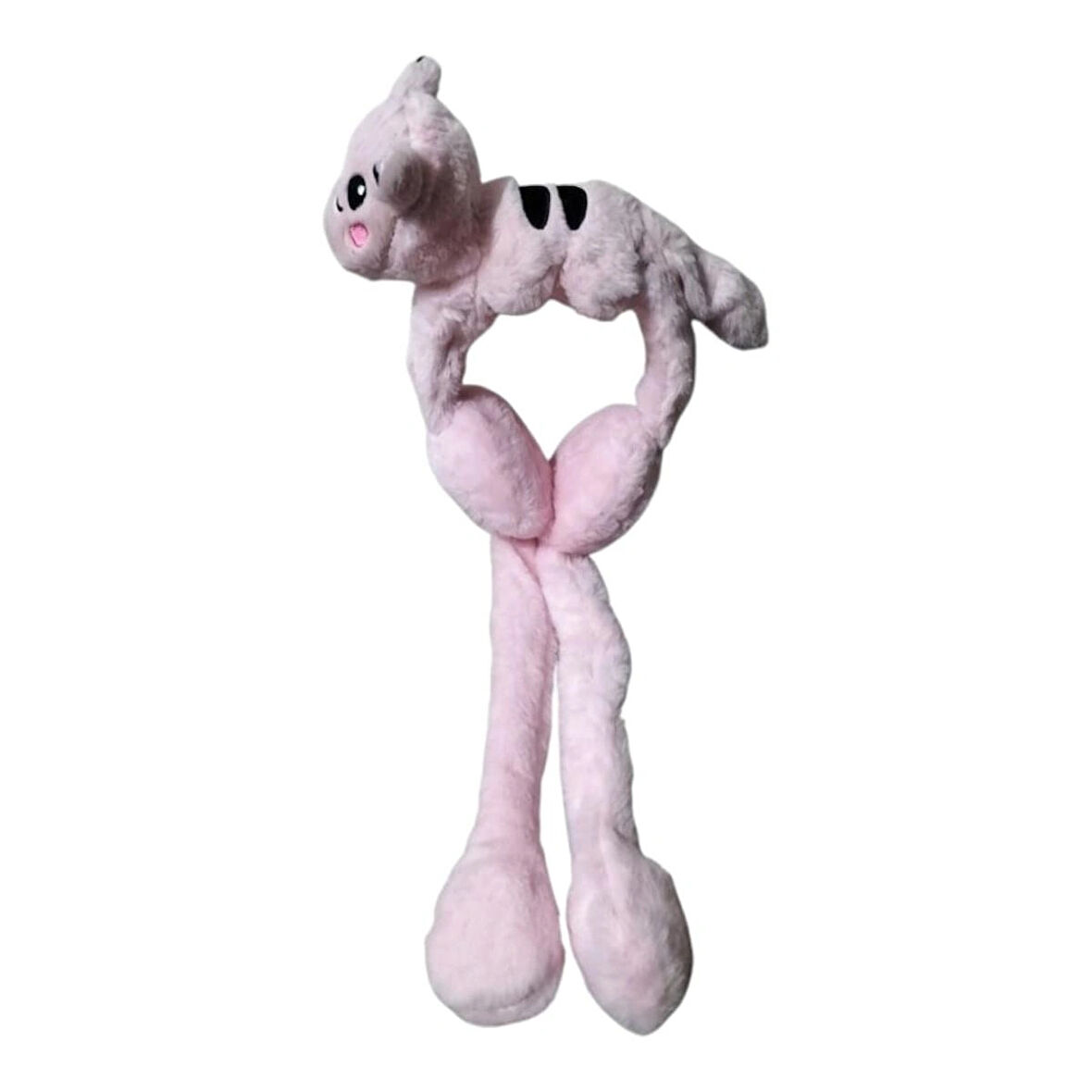 Çocuk Peluş Figürlü Oynar Kulaklı Hareketli Sesli Tırtıl Kışlık Kulaklık