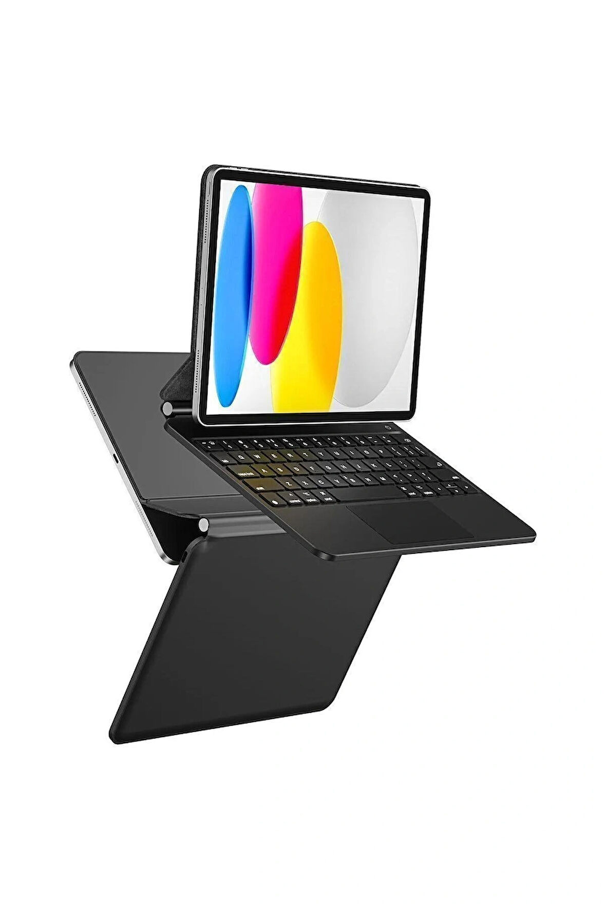 iPad Air 11 4/5/6 Nesil M1/m2/m3 Uyumlu Yesido Kb24 Magic Keyboard Touchpad Işıklı Klavyeli Kılıf