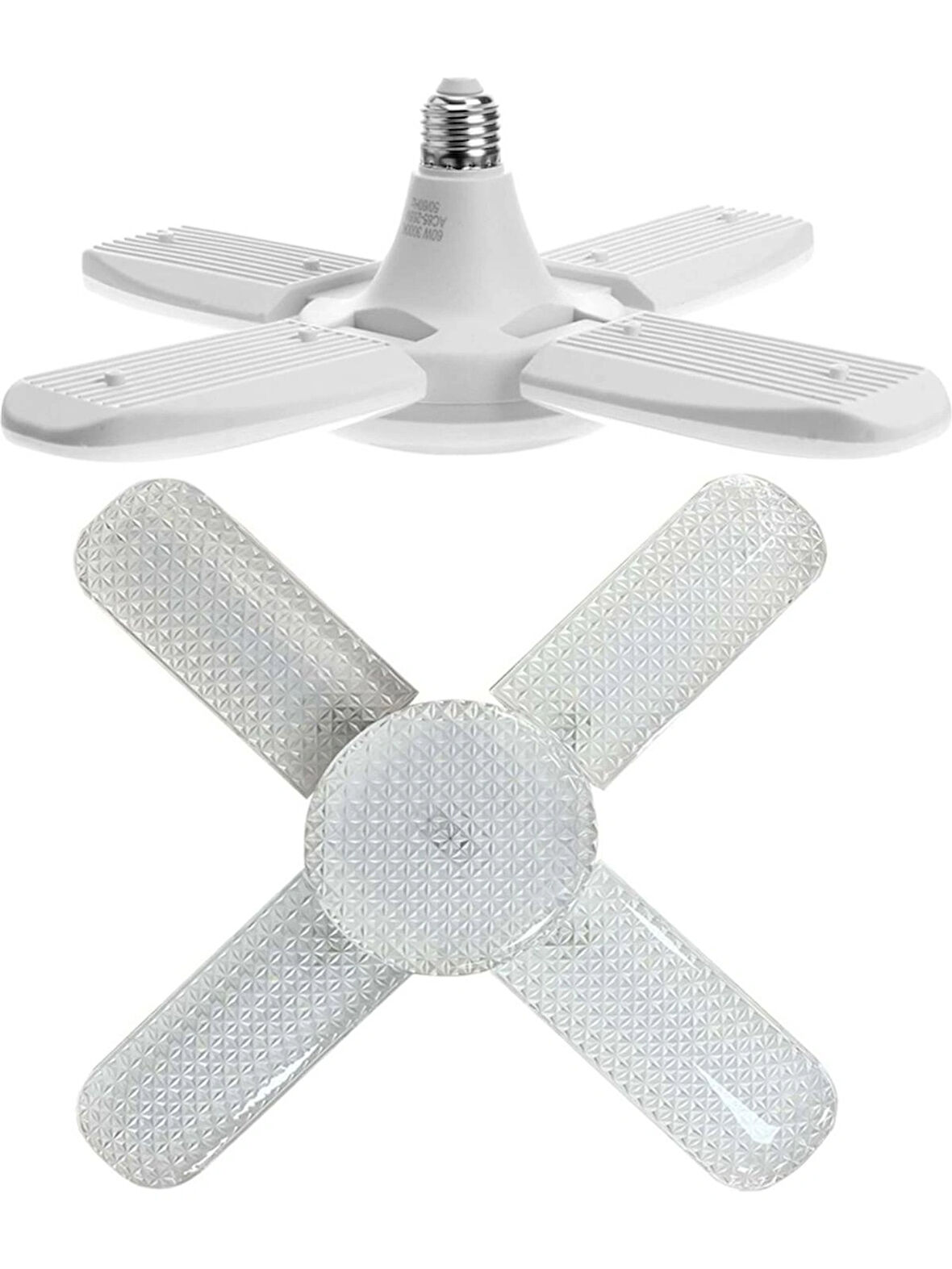 4 Kollu 4+1 Pervane Şeklinde Katlanabilir Açısı Ayarlanabilir 40 Wat Beyaz Led Ampul E-27 Duy