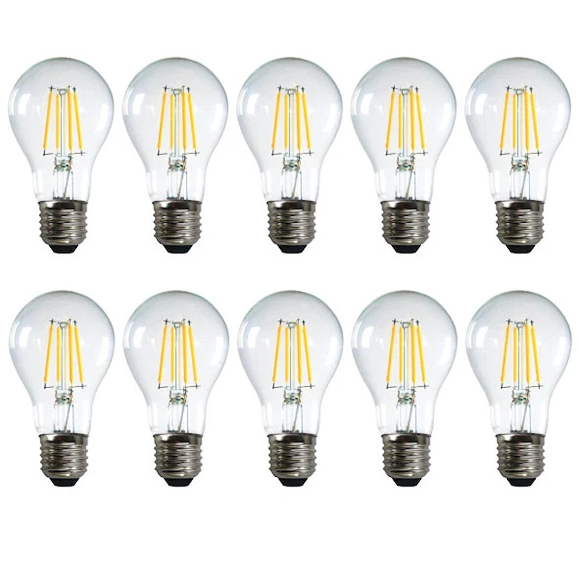 10 Adet Gün Işığı 4W 3200K A60 Led Ampul ( Dimmer Özellikle)