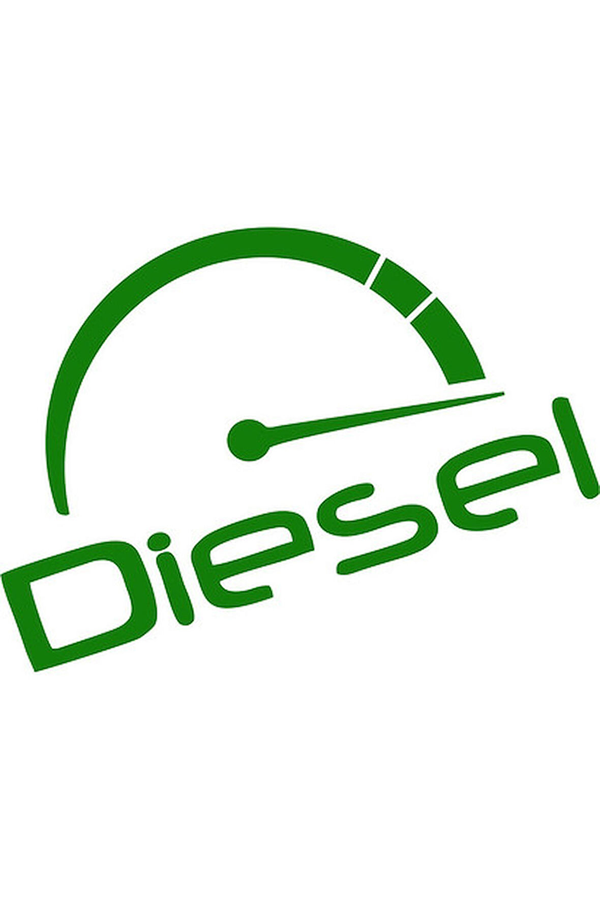 2 Adet Diesel Depo Kapağı Sticker Çıkartma 10cmx7cm YEşil