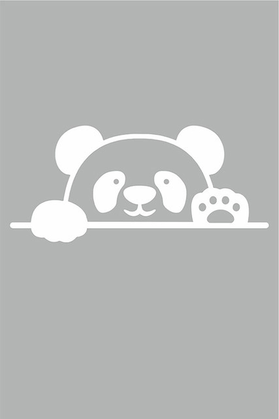 Bagajdan Bakan Panda Sticker Oto Etiker 23CM Beyaz