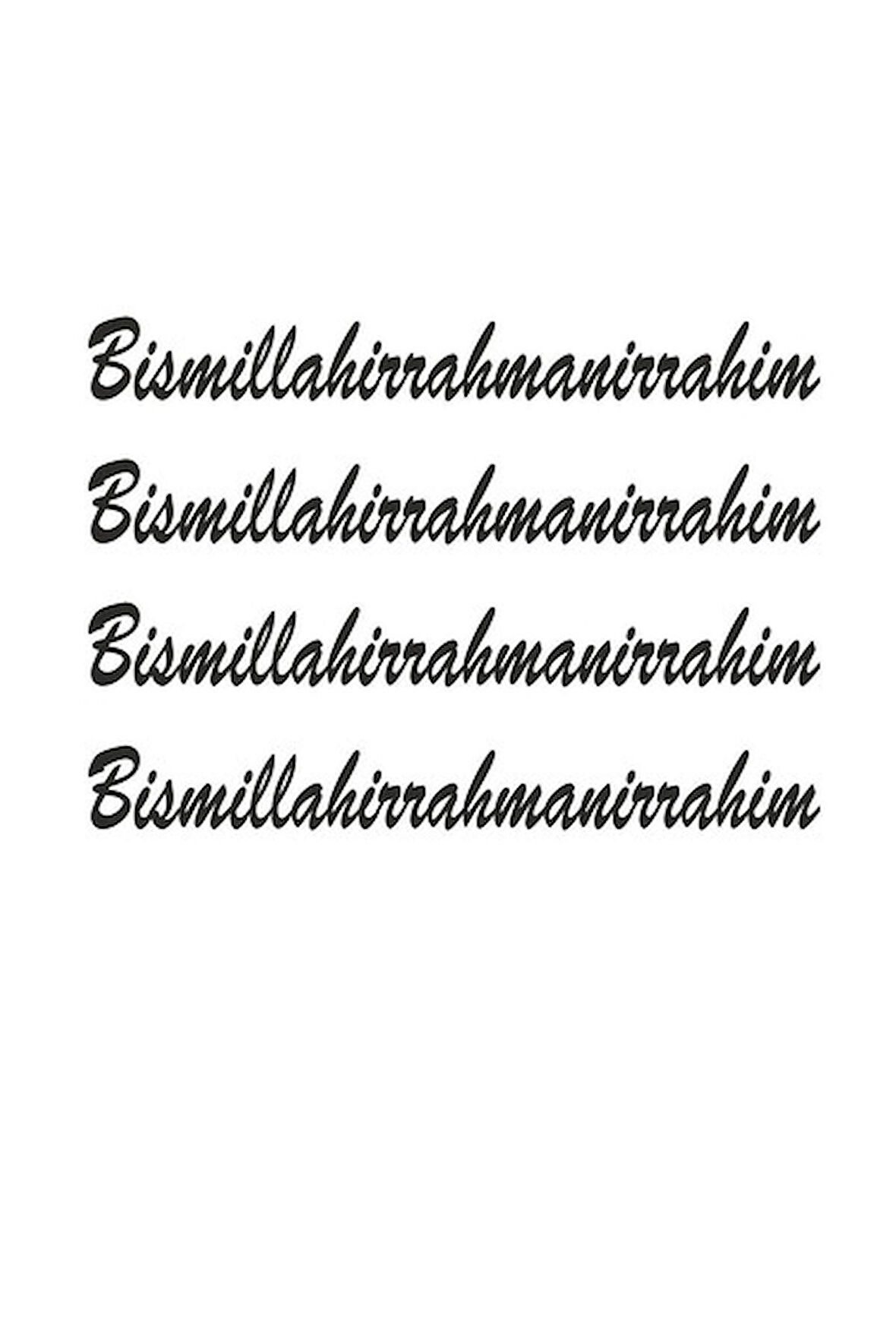 Bismillahirrahmanirrahim Besmele Kapı Kolu Sticker 8 Adet S