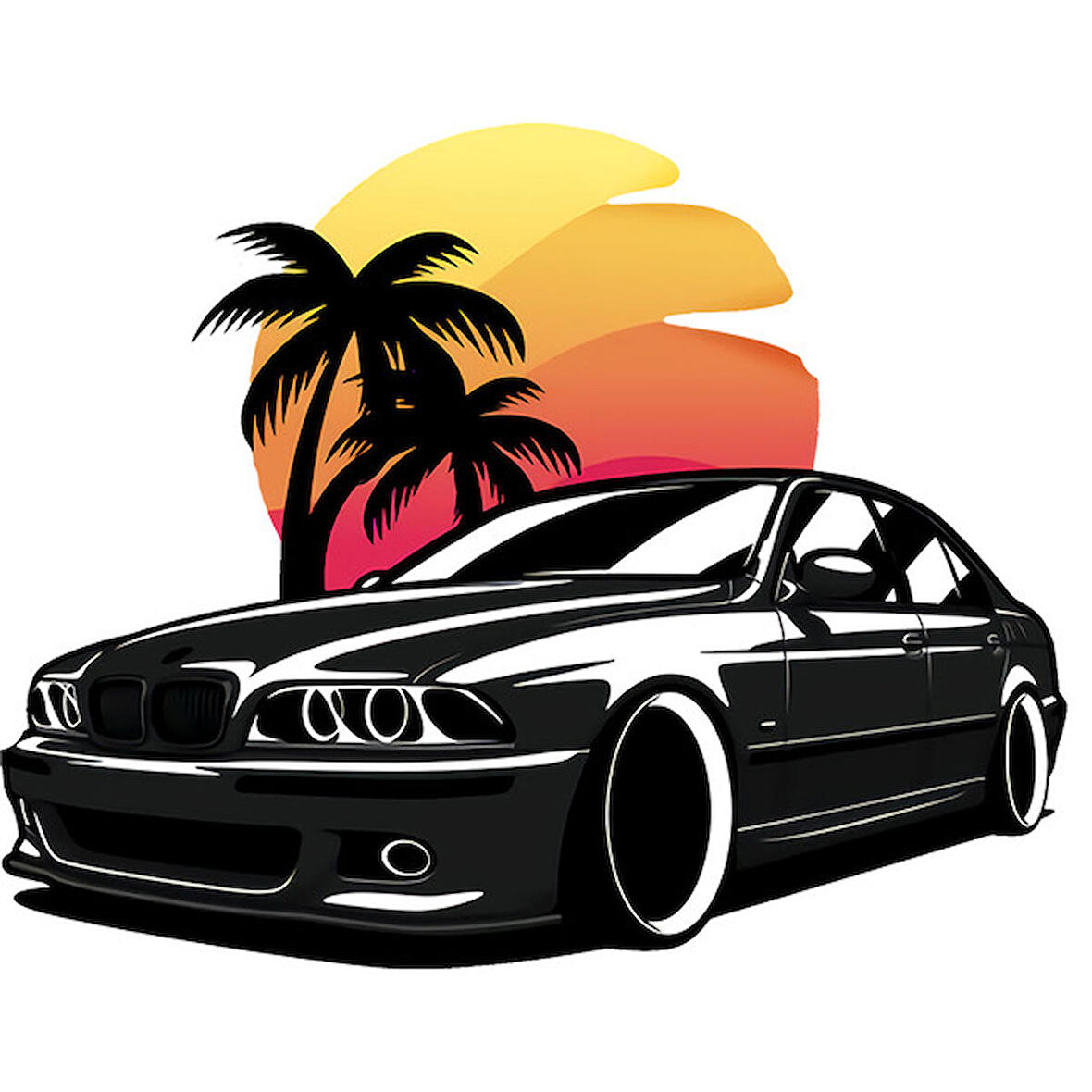 E46 E90 Drift Araba Oto Sticker Yapıştırma 14cm md5