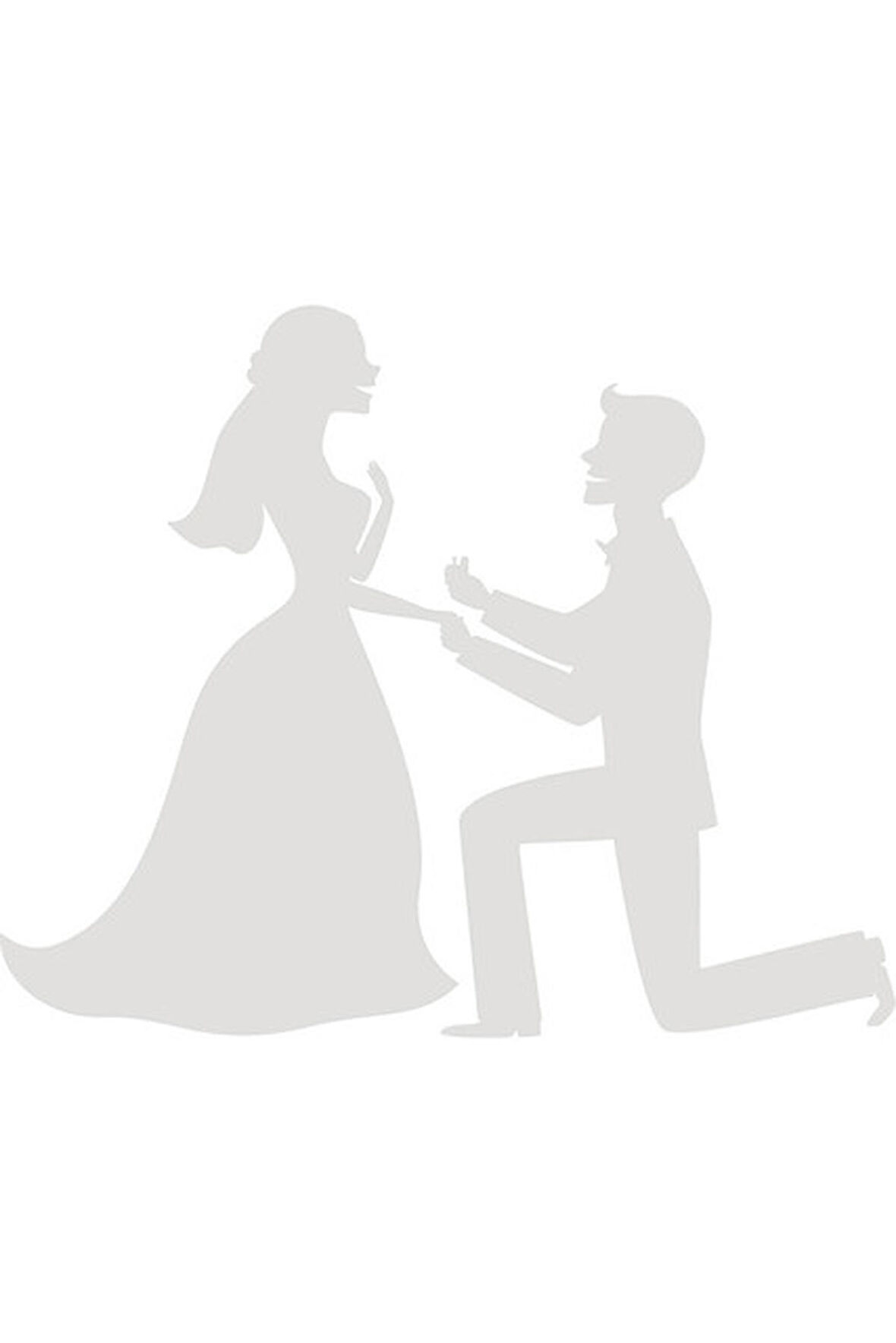 Evlenme Teklifi Araba Sticker Yapıştırması Beyaz Renk 20CM