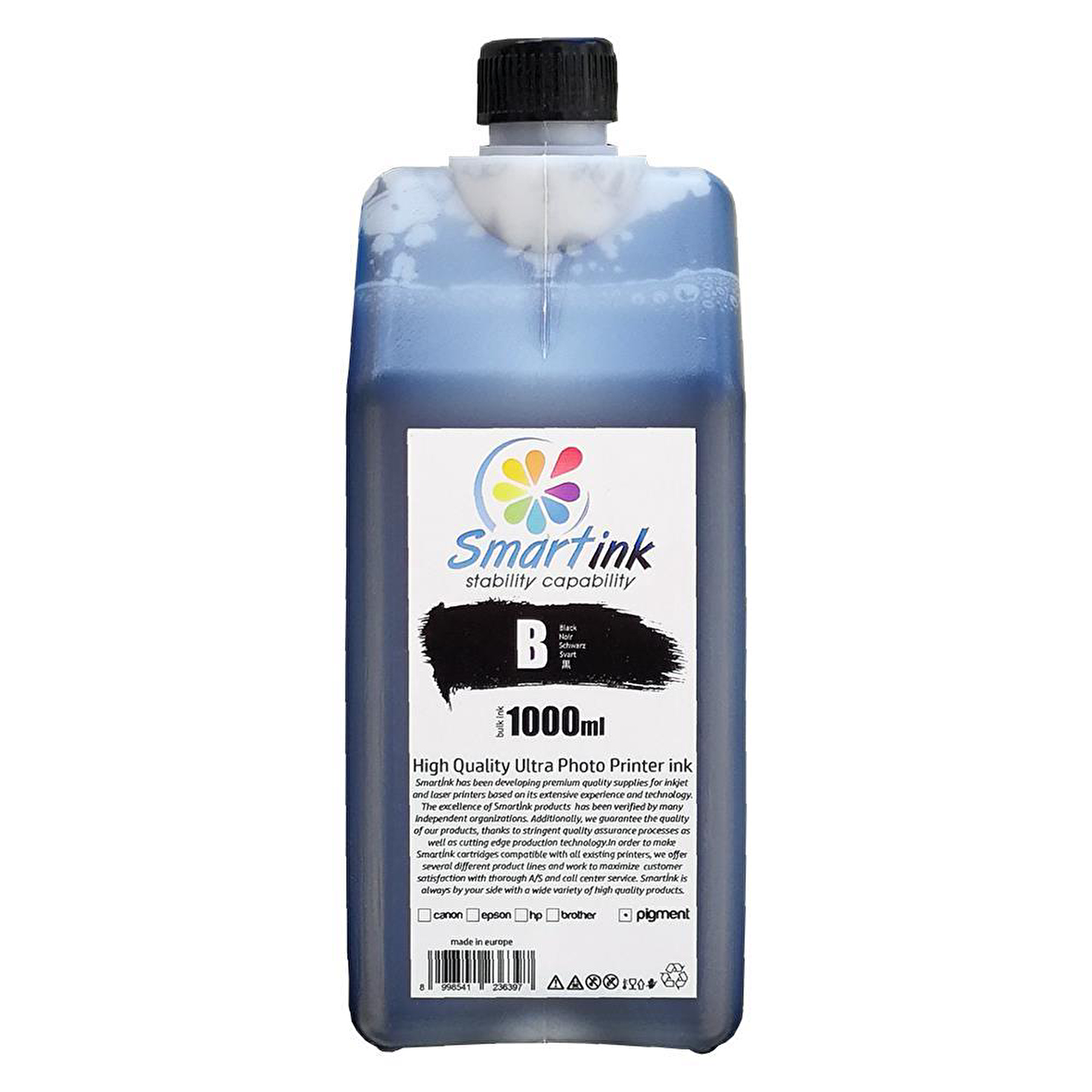 Smartink Epson Muadil 1000ml Siyah Pigment Mürekkep