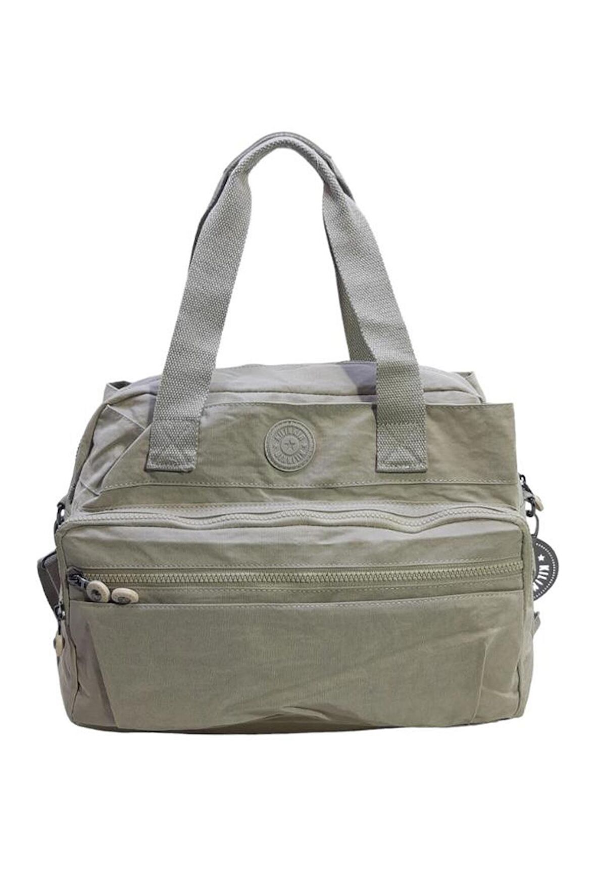 Klinkır Kadın Omuz Çantası Çok Cepli Hafif Kumaş Çapraz Askılı