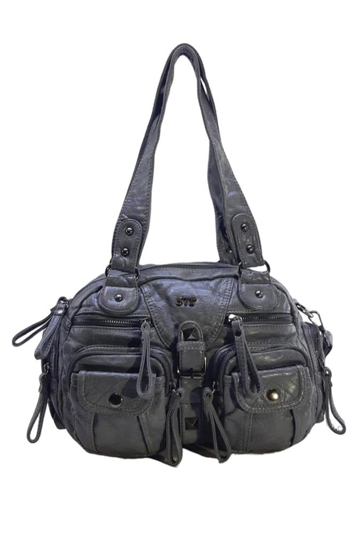 Y.S.Deri Kadın Omuz Çantası Vegan Deri Çok Cepli Çapraz Askılı Kadın Çantası 30 Cm