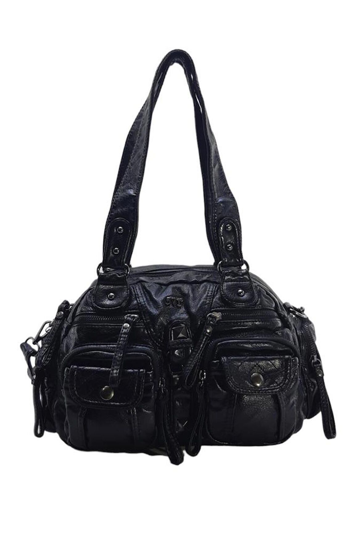 Y.S.Deri Kadın Omuz Çantası Vegan Deri Çok Cepli Çapraz Askılı Kadın Çantası 30 Cm