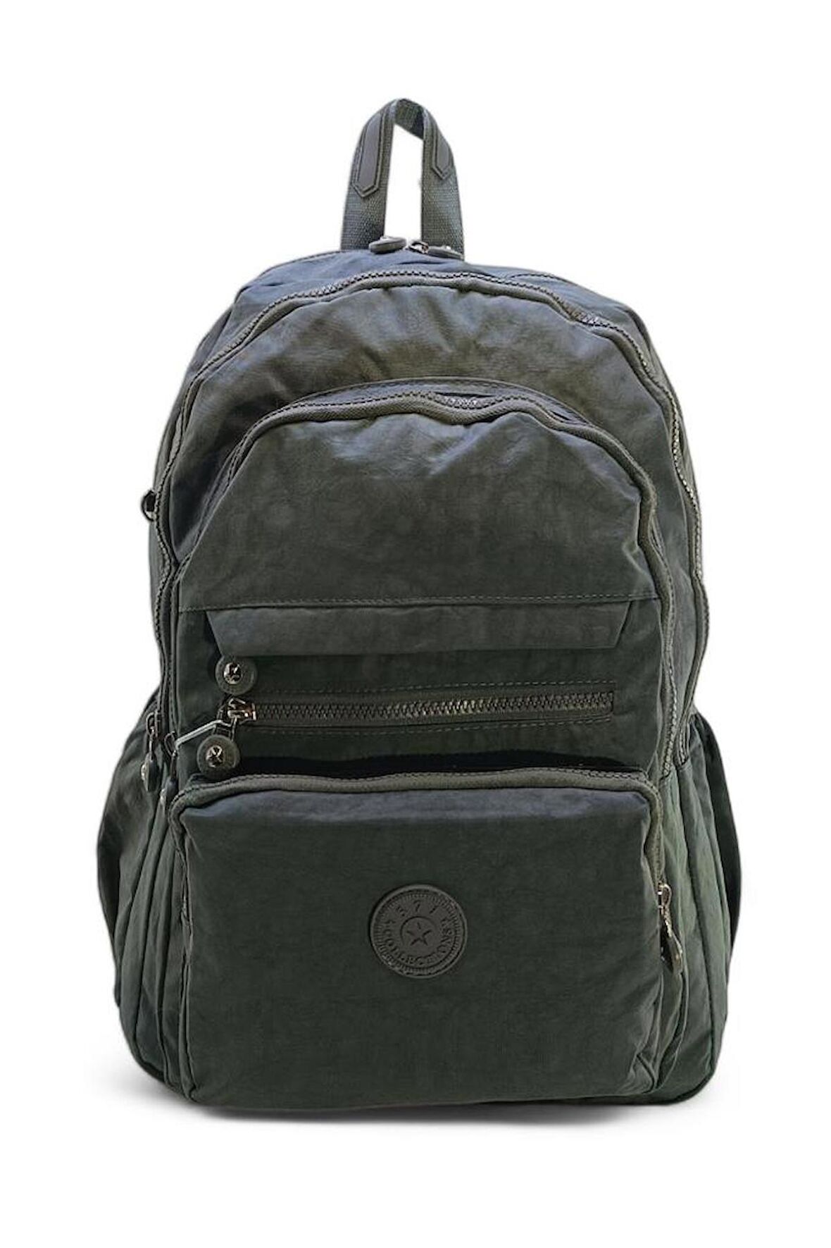 Klinkır Kumaş Lise Ortaokul Sırt Çantası Çok Cepli 571 Collection Goril Anahtarlık Hediyeli!