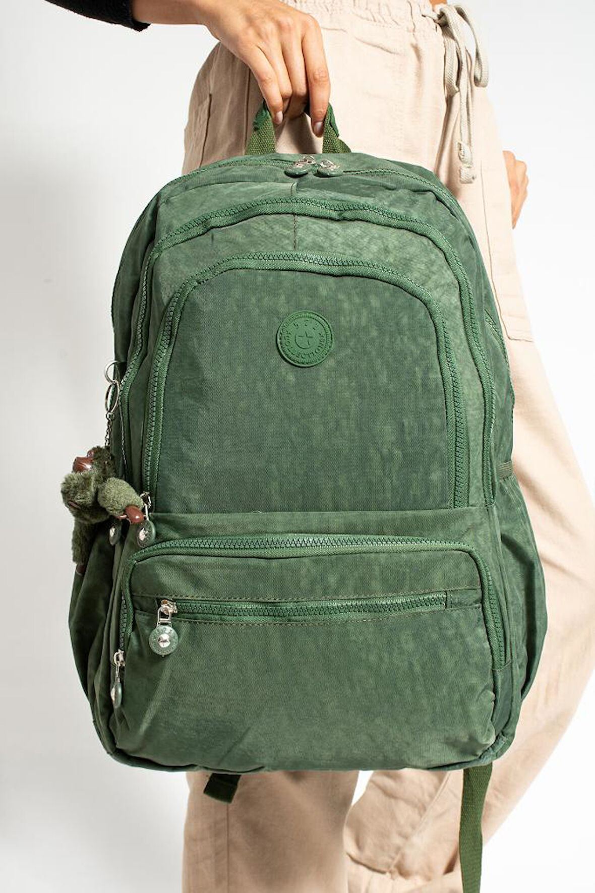 571 Collection Klinkır Kadın Sırt Çantası Çok Cepli Hafif Kumaş 43*30 Cm Yağmur Geçirmez 