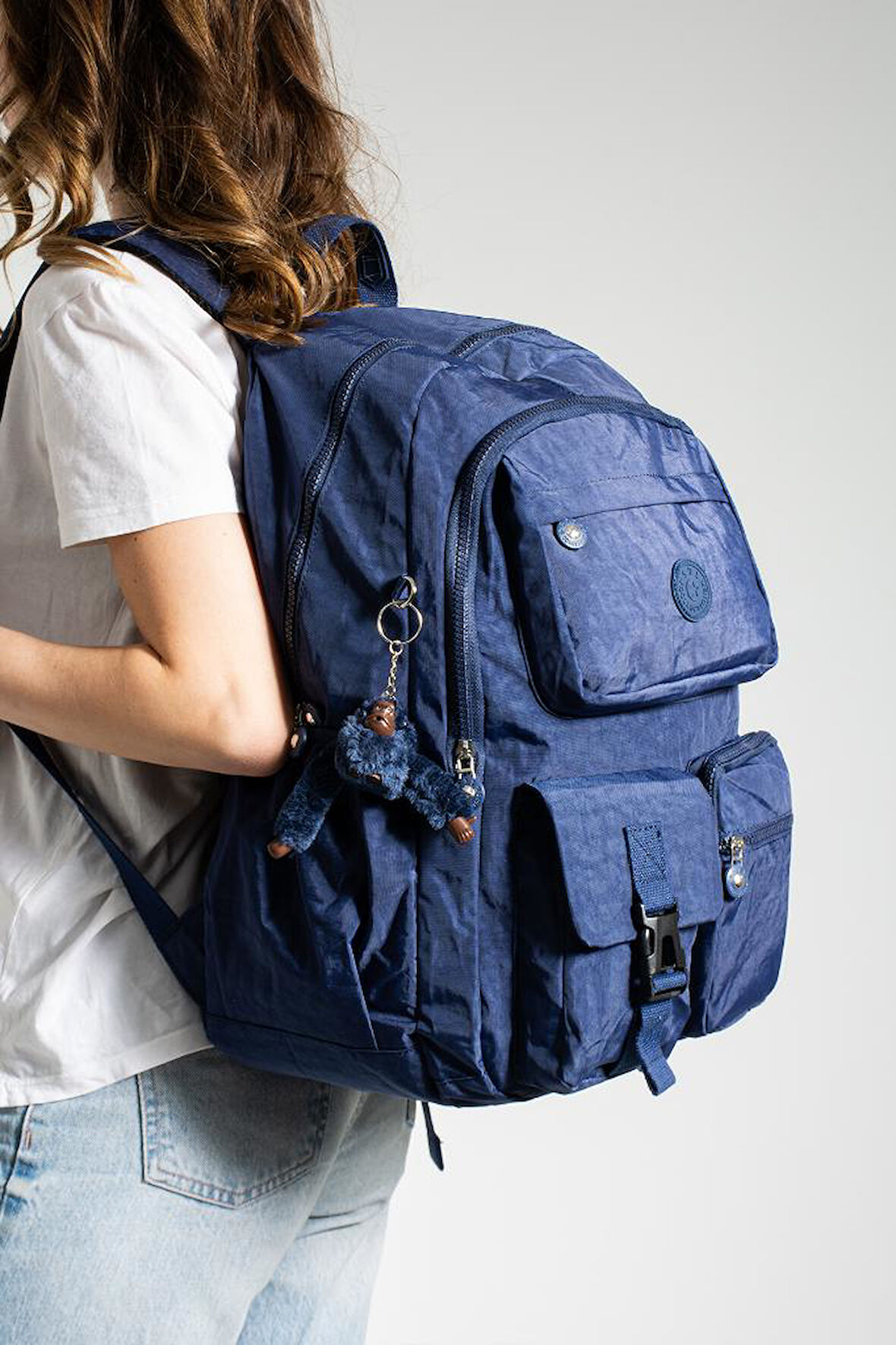 571 Collection Klinkır Sırt Çantası Çok Cepli 45*30 Cm Büyük Boy Lise Üniversite Çantası