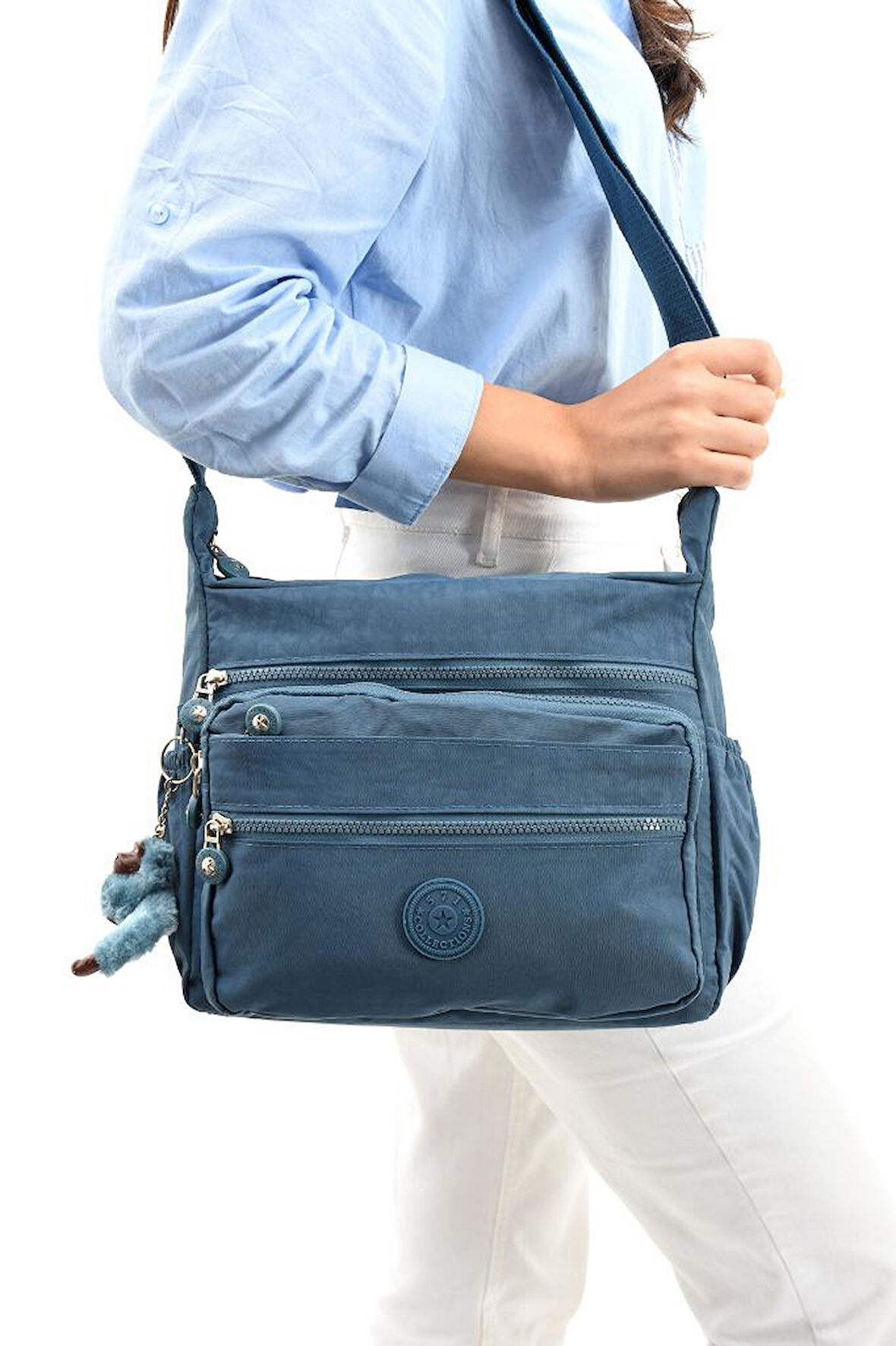 Klinkır Omuz Çantası Çapraz Askılı Postacı Çanta Çok Cepli Günlük Kullanıma Uygun 30*23 Cm