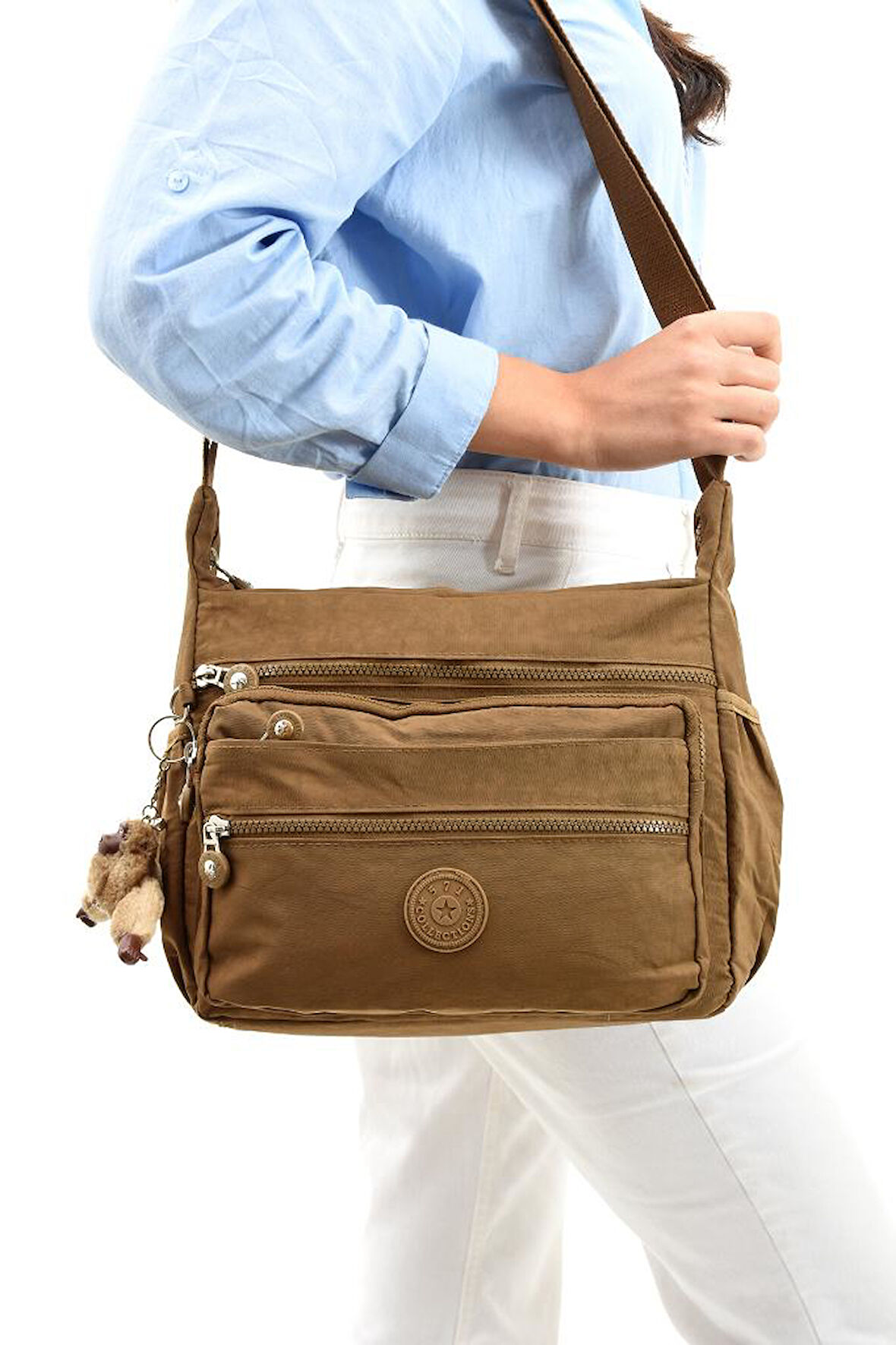 Klinkır Omuz Çantası Çapraz Askılı Postacı Çanta Çok Cepli Günlük Kullanıma Uygun 30*23 Cm