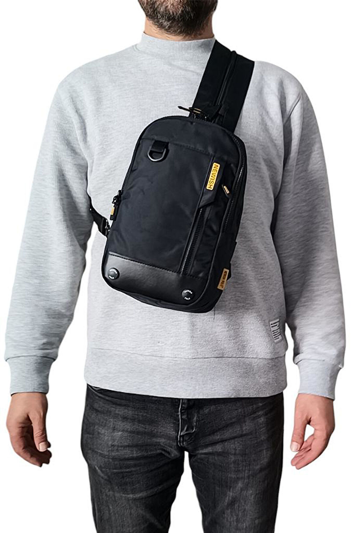 Body Bag Çanta Erkek Göğüs Sırt Çantası Fonksiyonel Kullanım BadyBag 30*17 Cm 