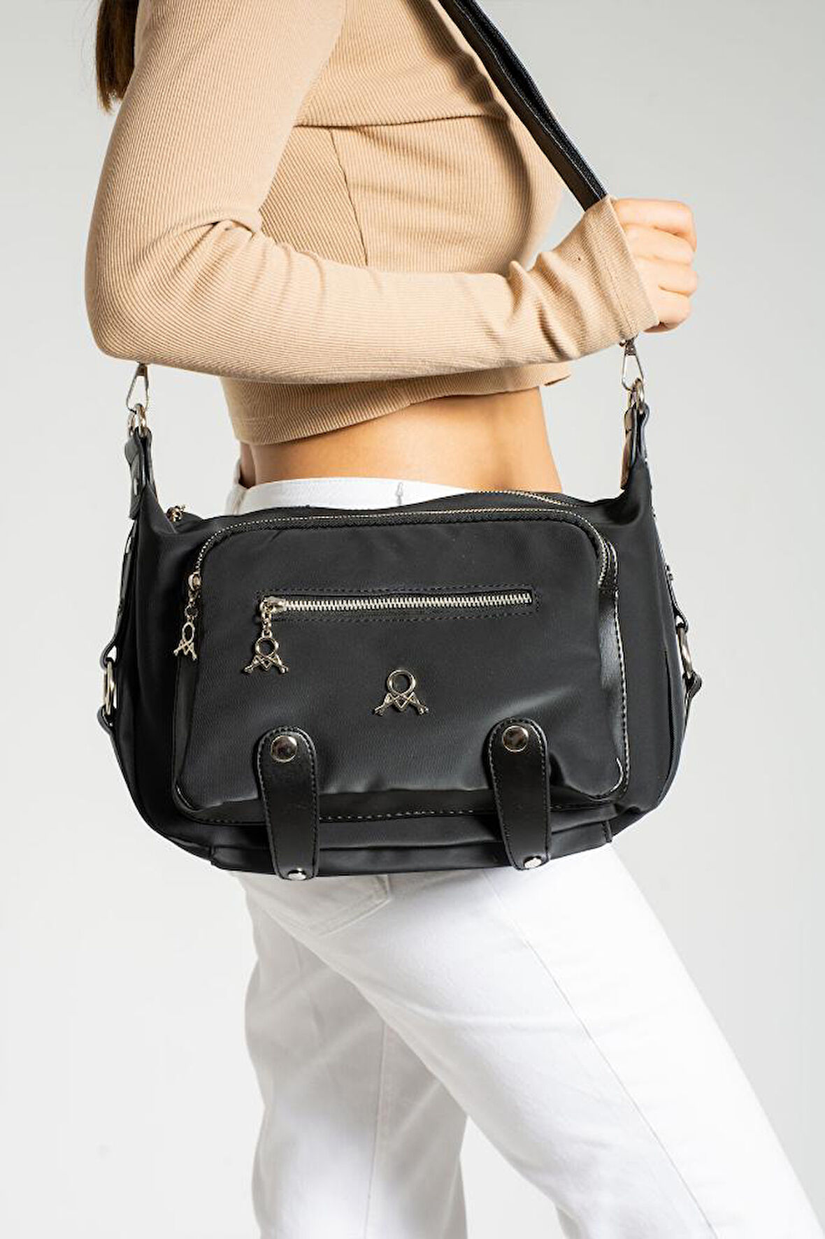 Kadın Postacı Çanta Çapraz Askılı Suni Deri Omuz Çantası 32*22 Cm Vegan Deri Mega Çanta