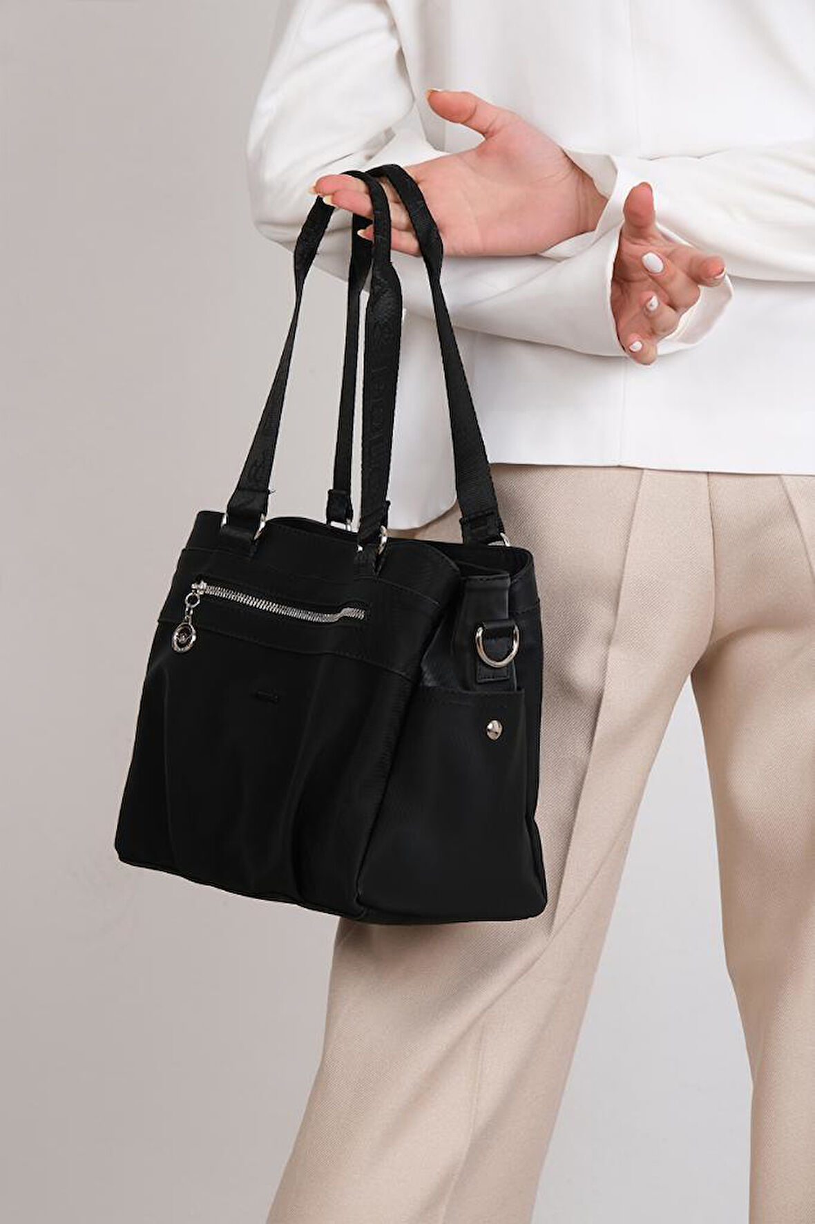 Kadın Omuz Çantası Saten Kumaş 35*25 Cm Çapraz Askılı Postacı Çanta Mega Bag Vegan Deri Kol Çantası 