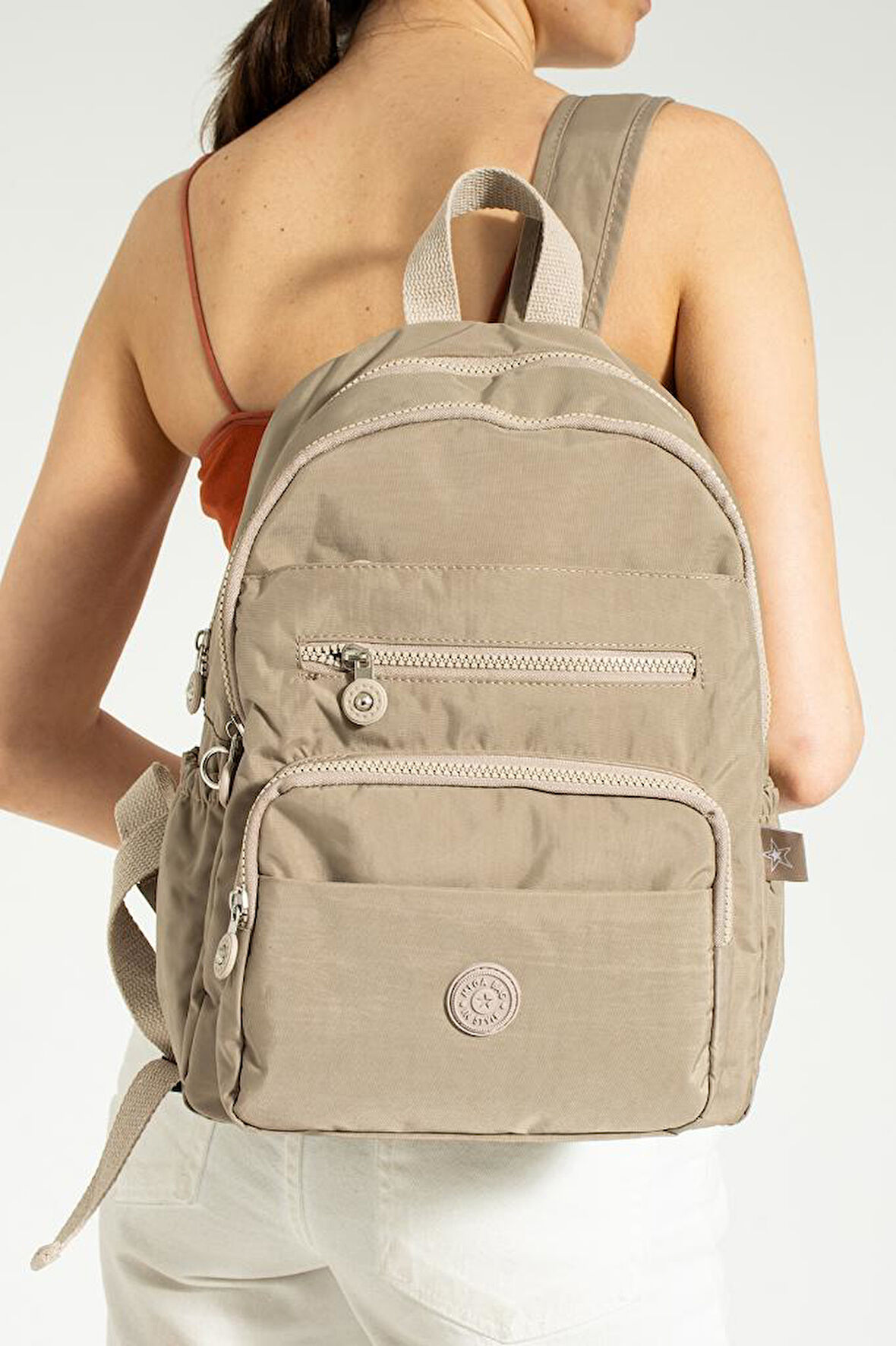 Unisex Sırt Çantası Günlük Kullanıma Uygun Lise Ortaokul Çantası Çok Cepli Okul Çantası 37*30 Cm Klinkır