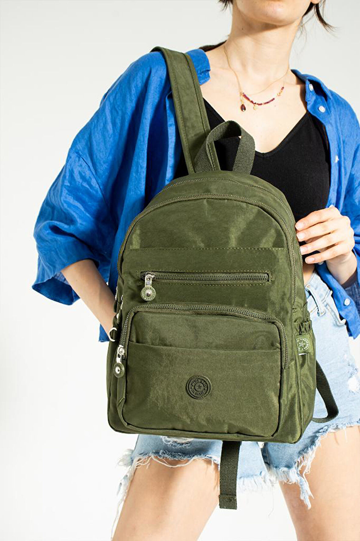 Unisex Sırt Çantası Günlük Kullanıma Uygun Lise Ortaokul Çantası Çok Cepli Okul Çantası 37*30 Cm Klinkır