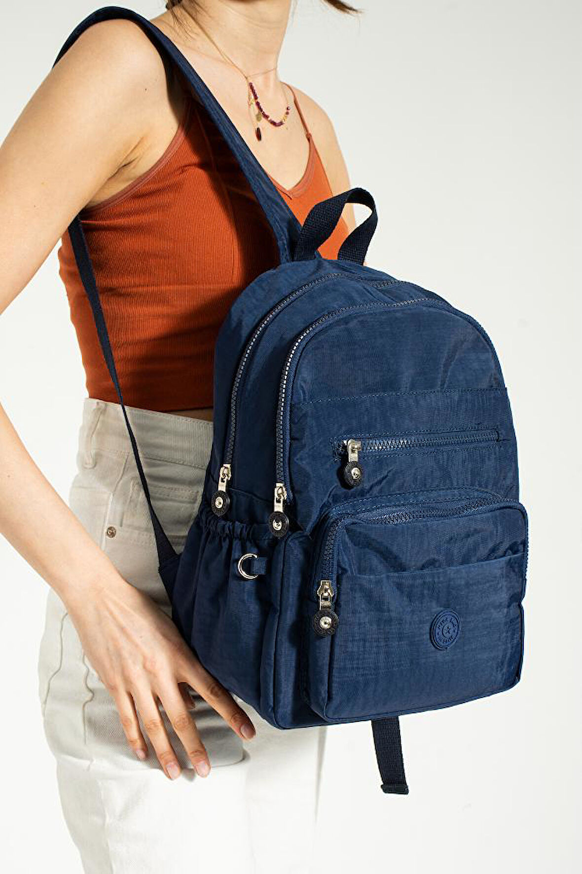 Unisex Sırt Çantası Günlük Kullanıma Uygun Lise Ortaokul Çantası Çok Cepli Okul Çantası 37*30 Cm Klinkır
