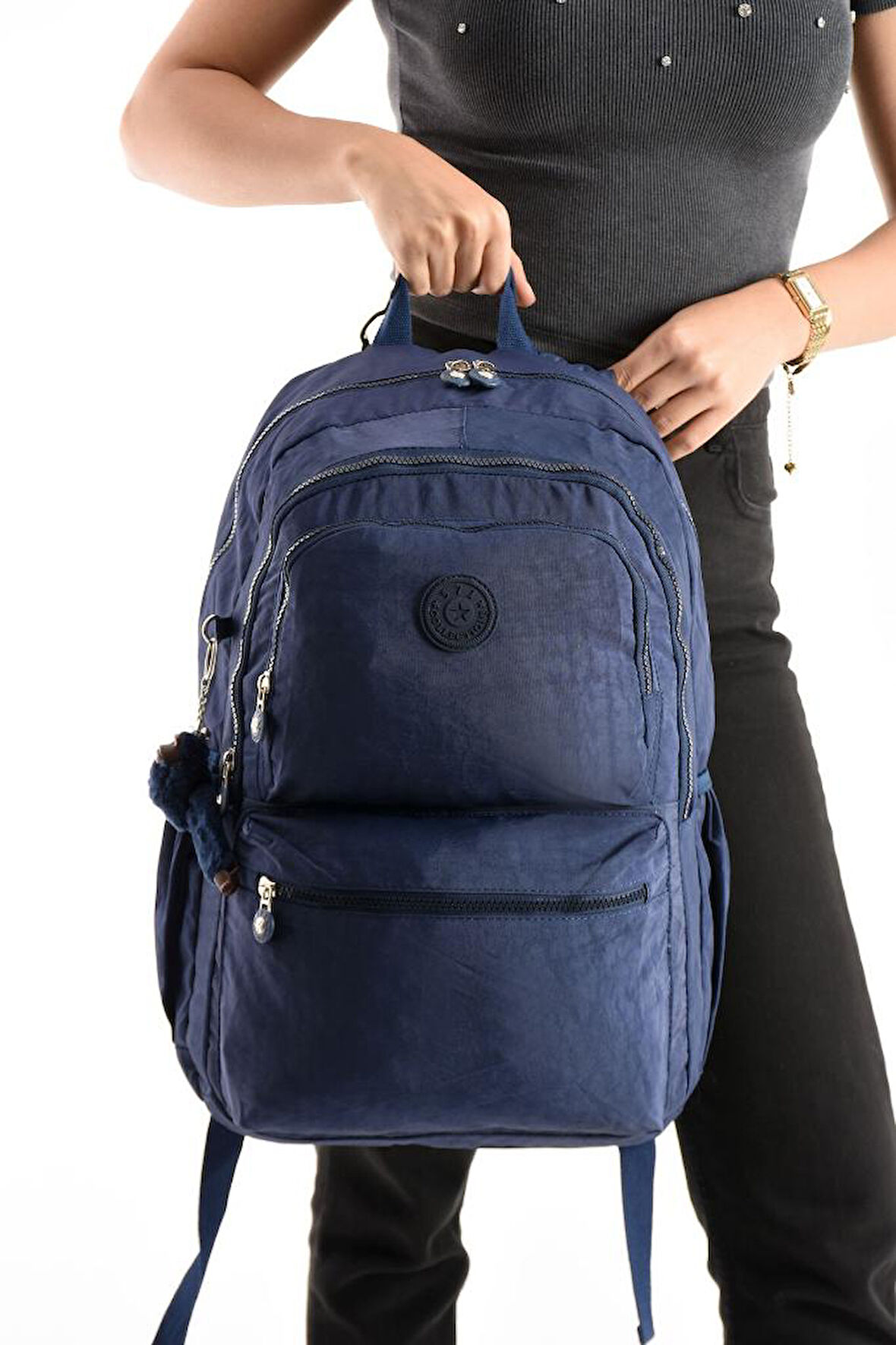 Unisex Kadın Sırt Çantası Gümlük Kullanıma Uygun Büyük Boy Seyahat Çantası 43*30 Cm Okul Çantası