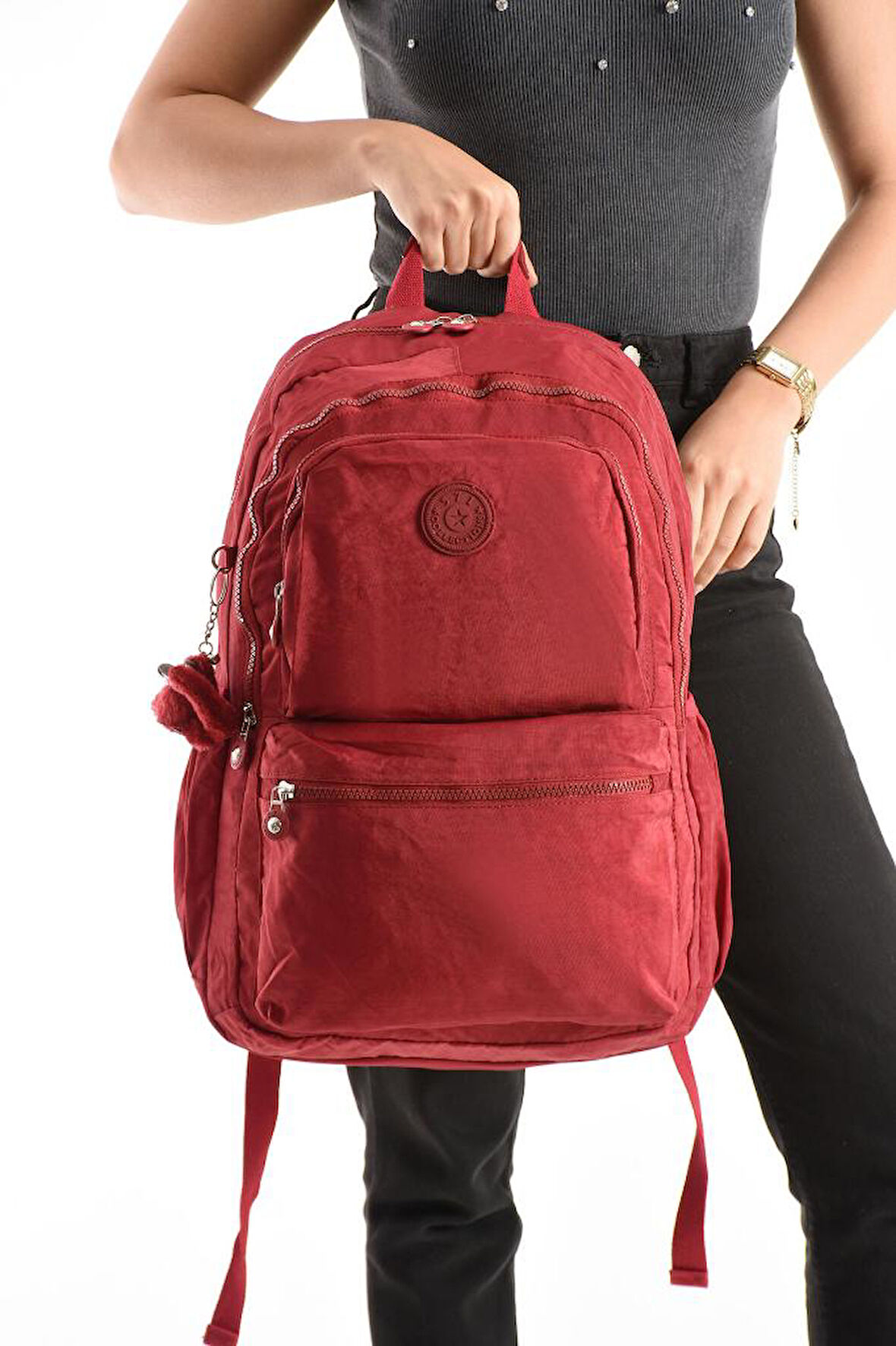 Unisex Kadın Sırt Çantası Gümlük Kullanıma Uygun Büyük Boy Seyahat Çantası 43*30 Cm Okul Çantası