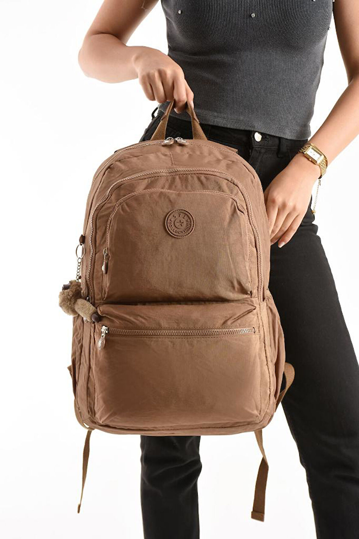 Unisex Kadın Sırt Çantası Gümlük Kullanıma Uygun Büyük Boy Seyahat Çantası 43*30 Cm Okul Çantası