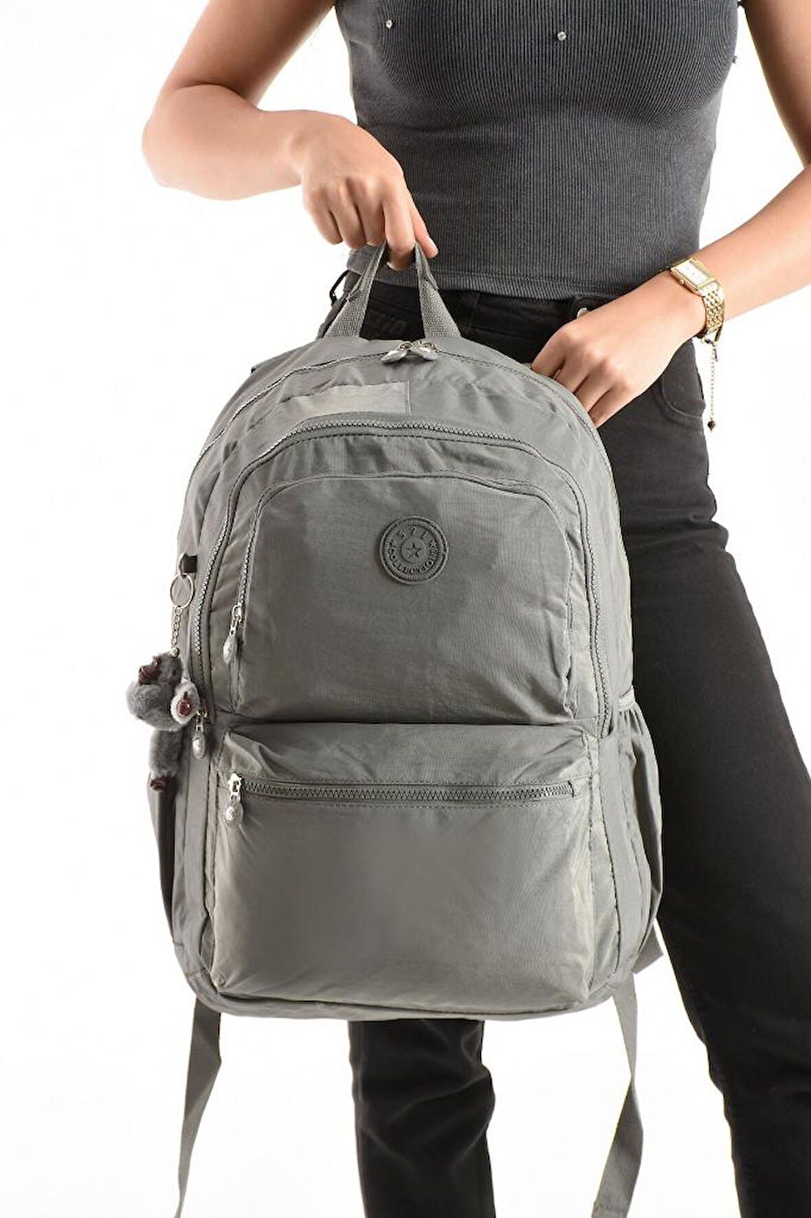 Unisex Kadın Sırt Çantası Gümlük Kullanıma Uygun Büyük Boy Seyahat Çantası 43*30 Cm Okul Çantası