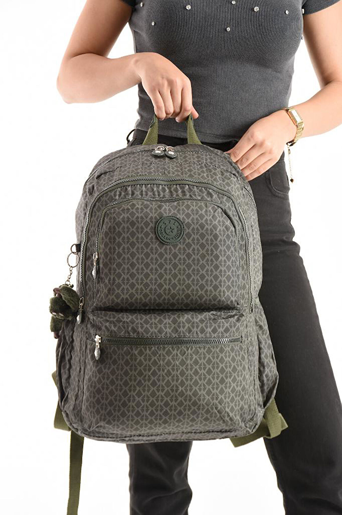 Unisex Kadın Sırt Çantası Gümlük Kullanıma Uygun Büyük Boy Seyahat Çantası 43*30 Cm Okul Çantası