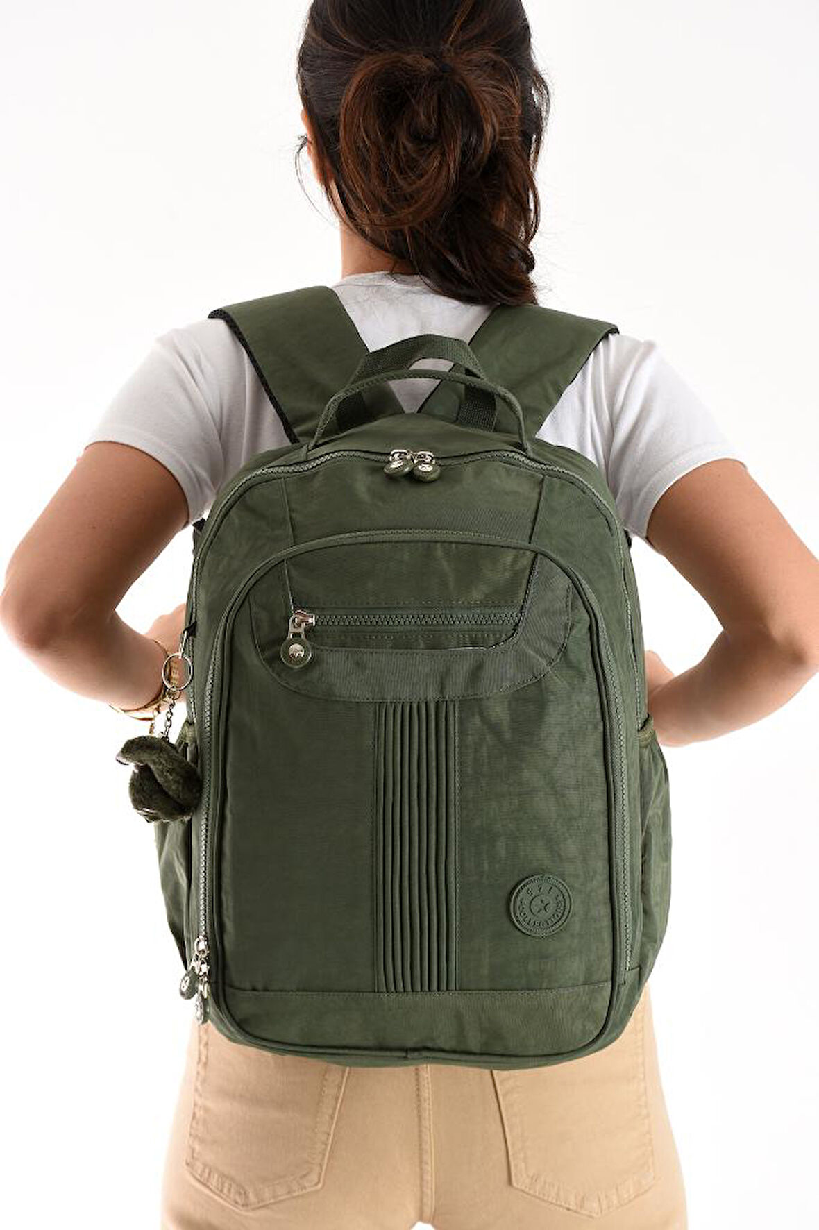 Unisex Sırt Çantası 40*30 Cm Okul Çantası Günlük Spor Çantası Klinkır Kumaş Hafif Çok Cepli Su İtici
