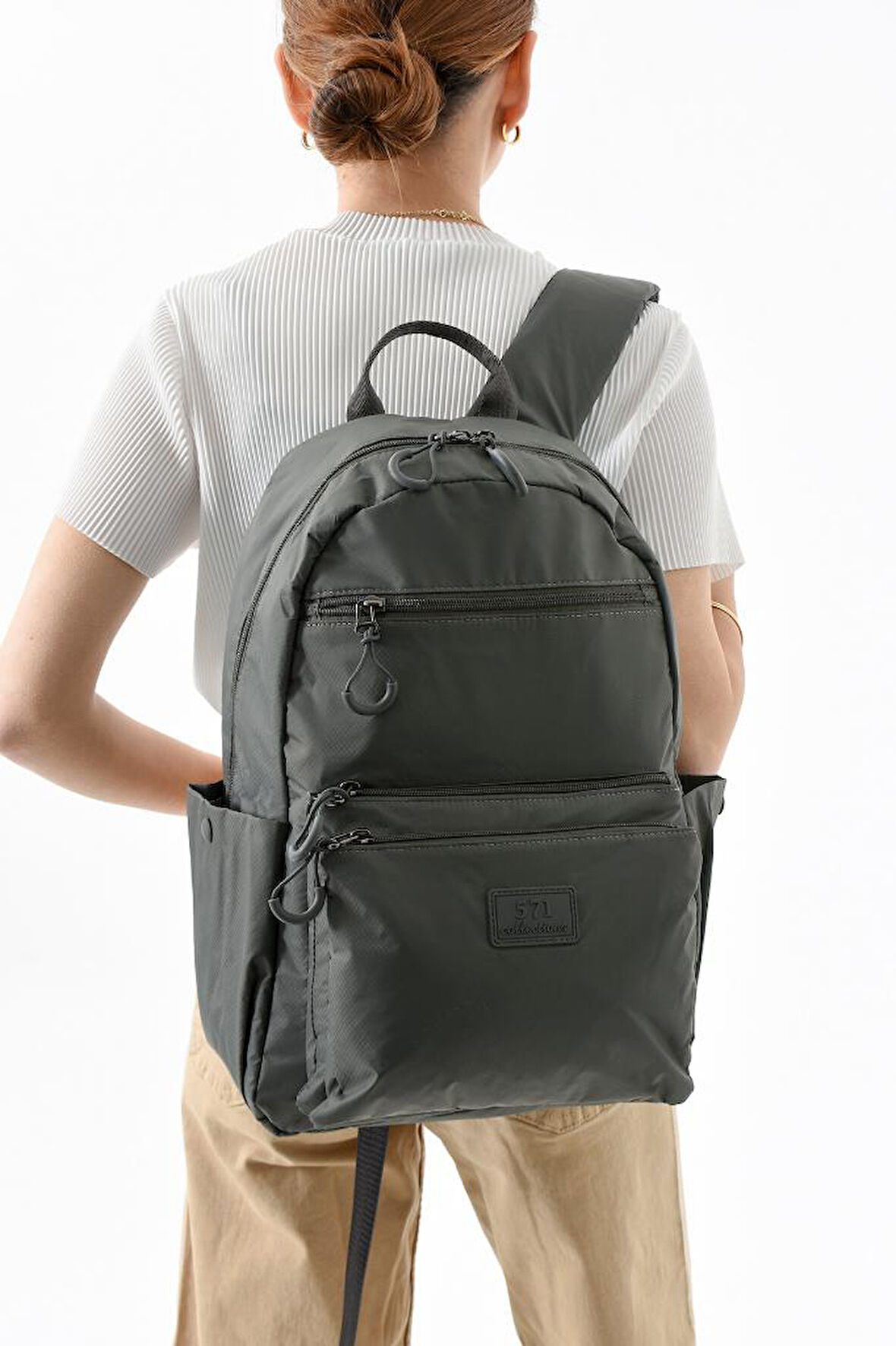 Unisex Sırt Çantası Paraşüt Kumaş Hafif Çok Cepli Yağmur İtici Kumaş 40*28 Cm 571 Collection