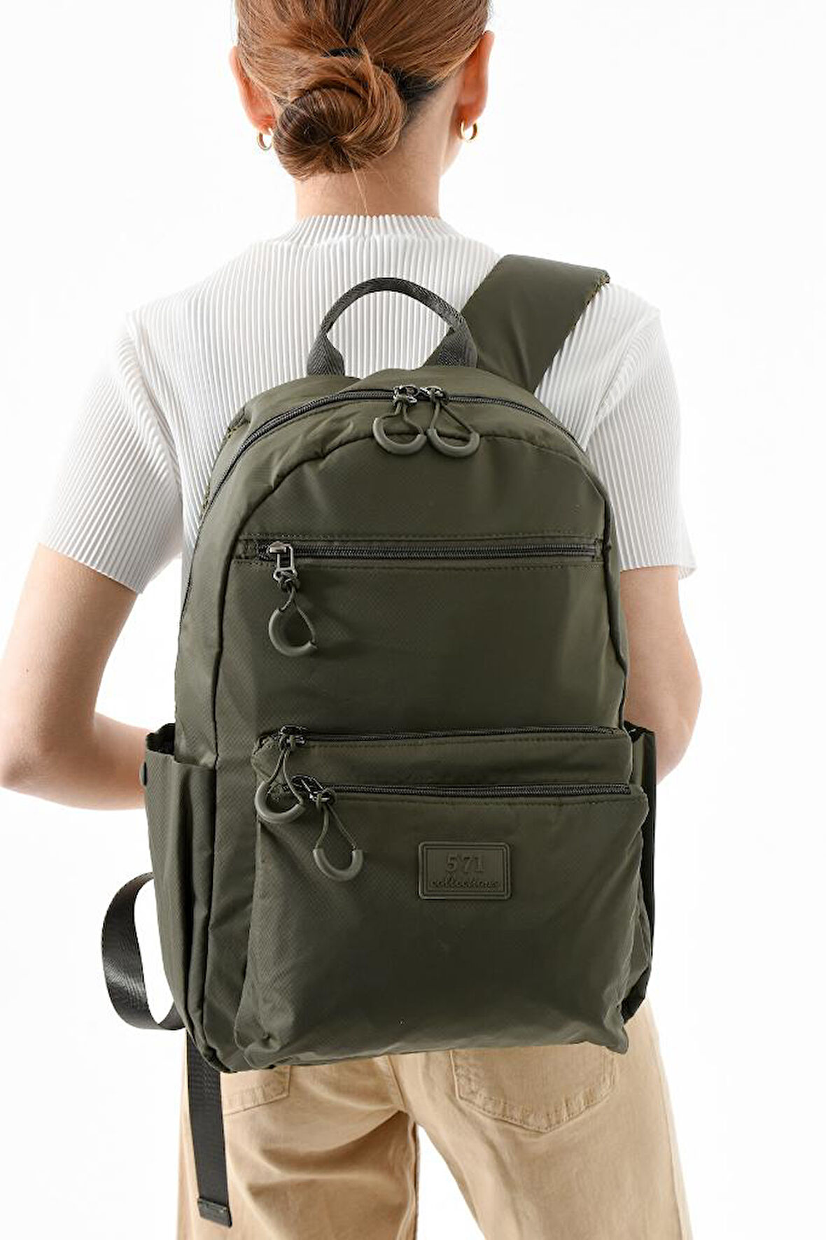 Unisex Sırt Çantası Paraşüt Kumaş Hafif Çok Cepli Yağmur İtici Kumaş 40*28 Cm 571 Collection