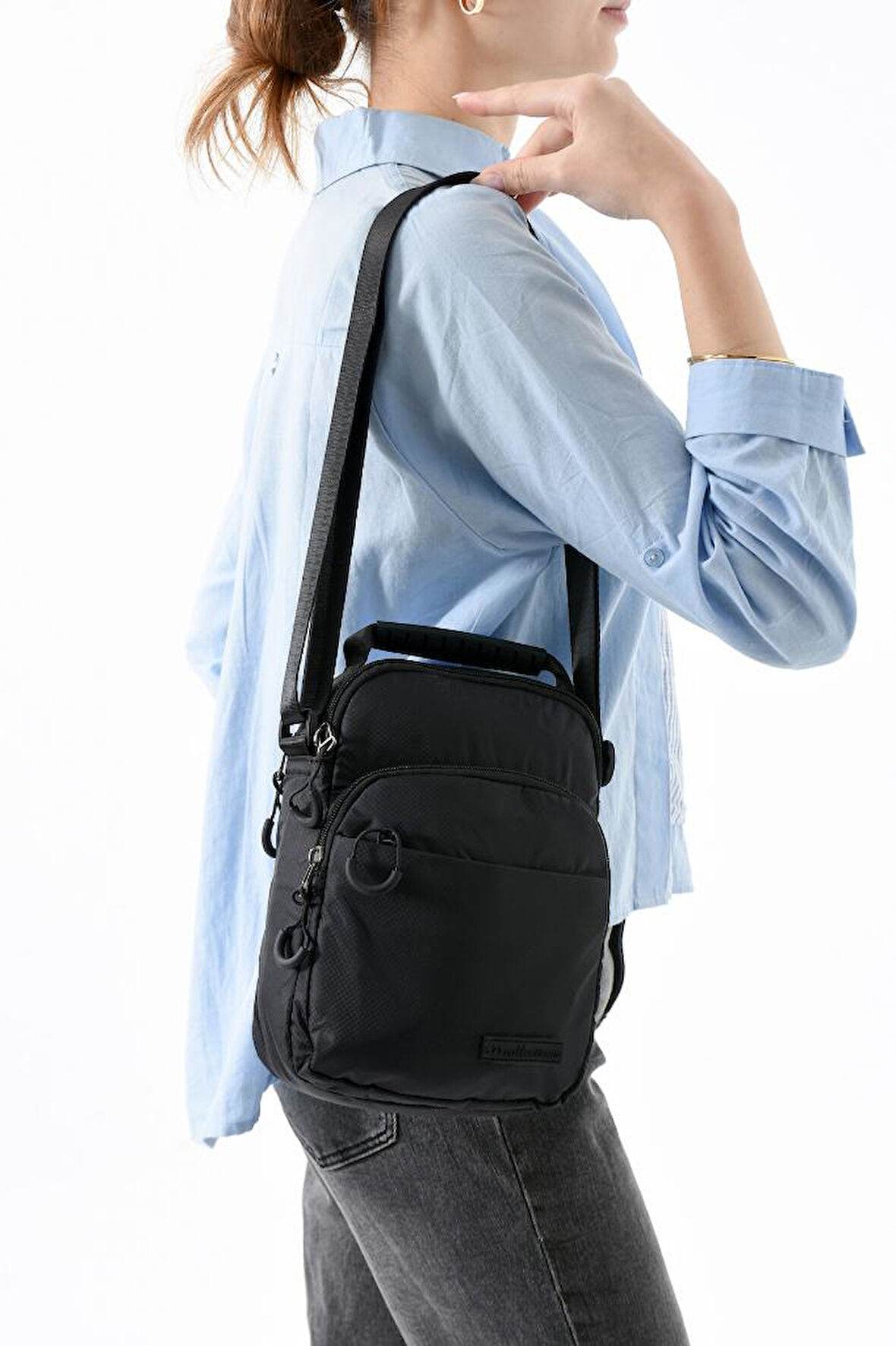 571 Collection Paraşüt Kumaş Unisex Postacı Çanta Elde Tutma Çapraz Askılı Omuz Çantası 25*15 Cm